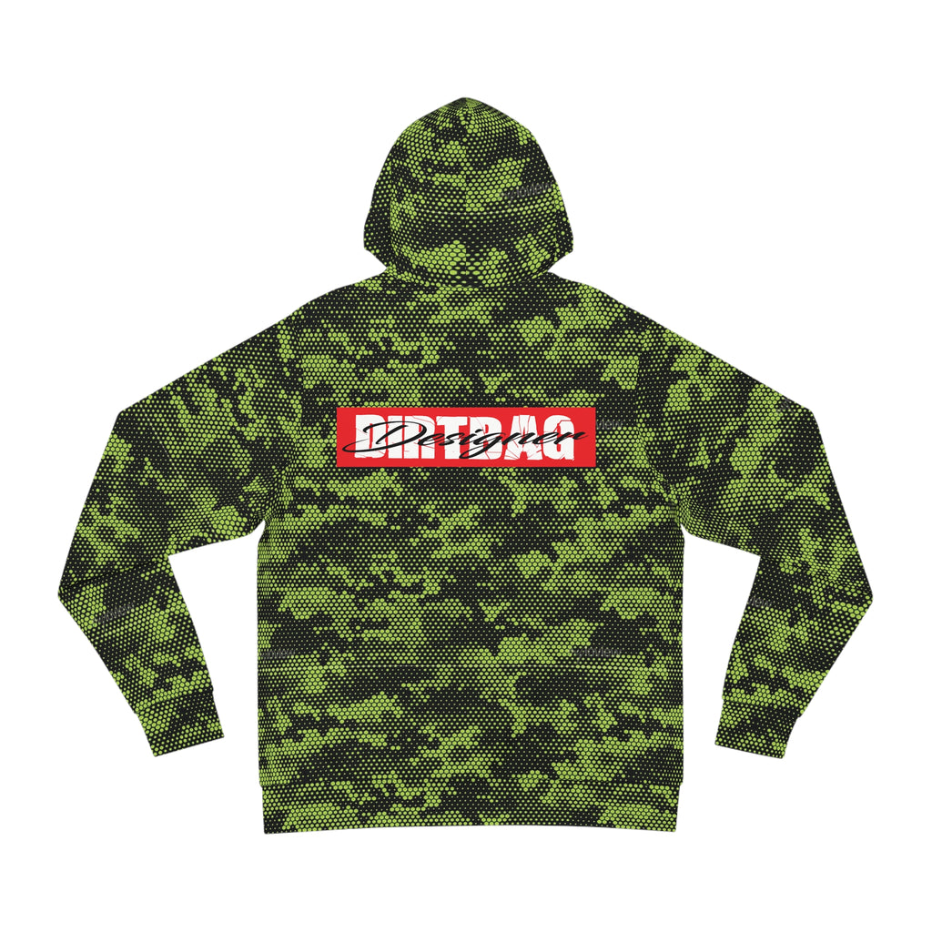 Bandito Panther Lime Green Hexagon Digital Camo Unisex Hoodie AOP