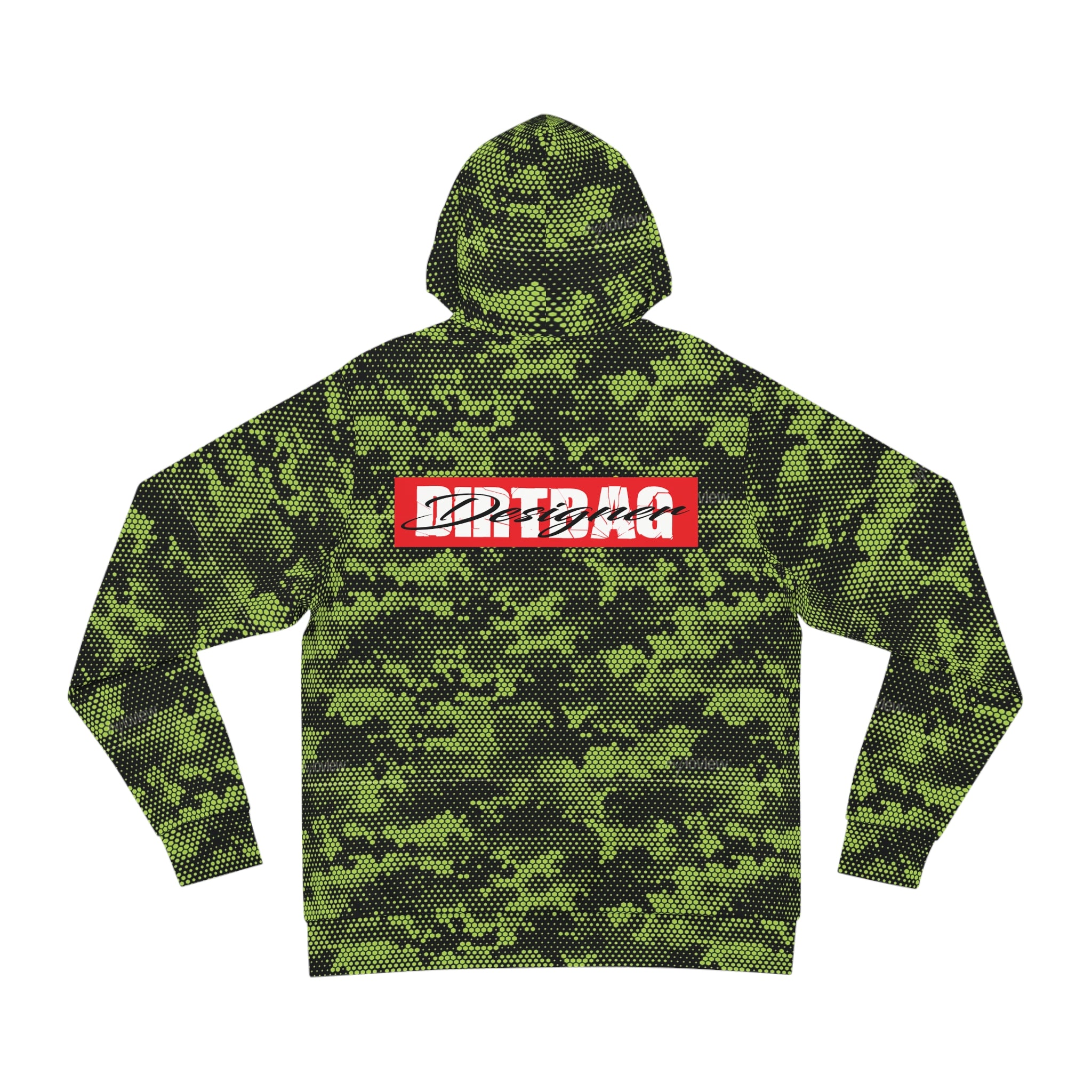 Bandito Panther Lime Green Hexagon Digital Camo Unisex Hoodie AOP