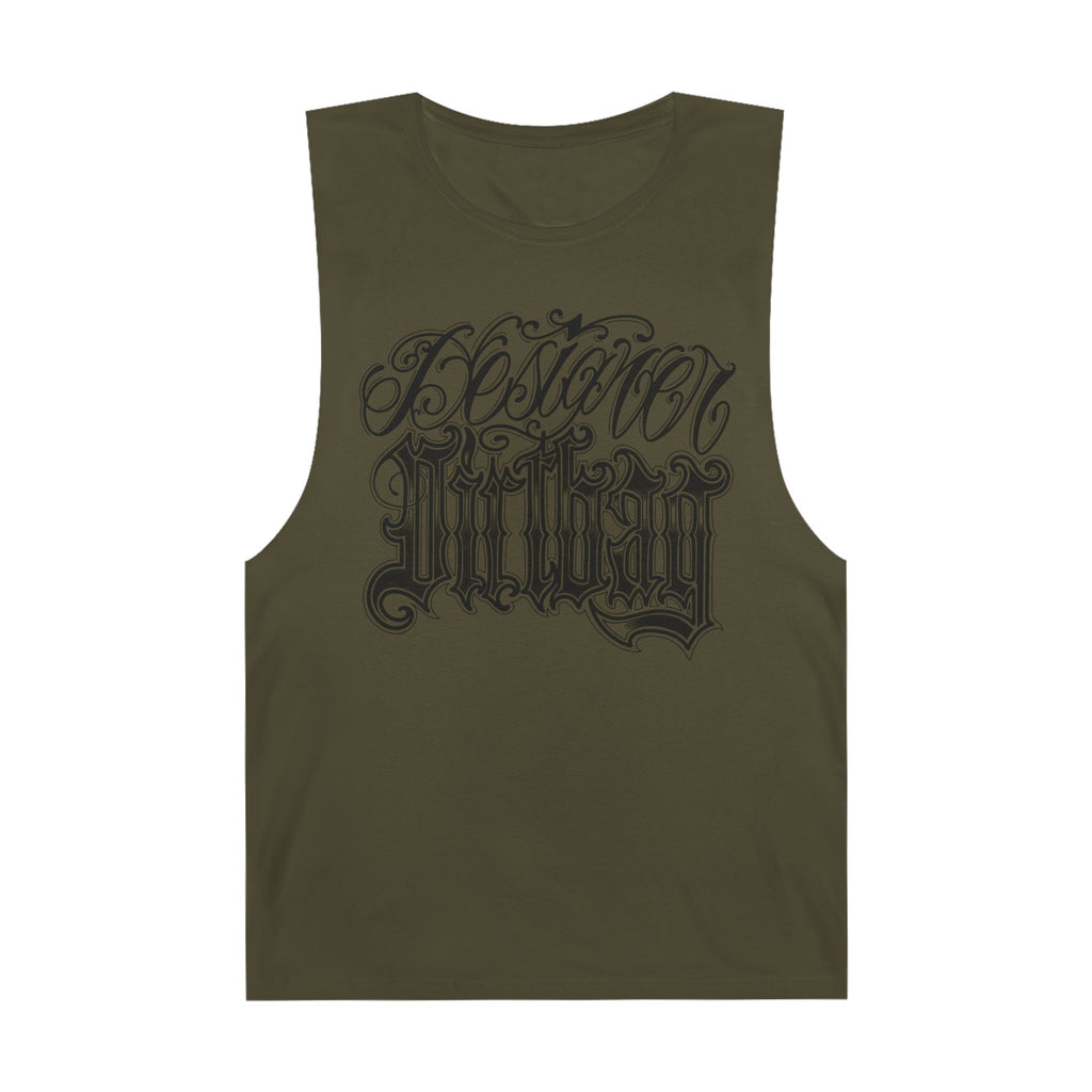 DD Custom Script Lettering w/Gothic Old English Unisex High Quality Barnard Tank