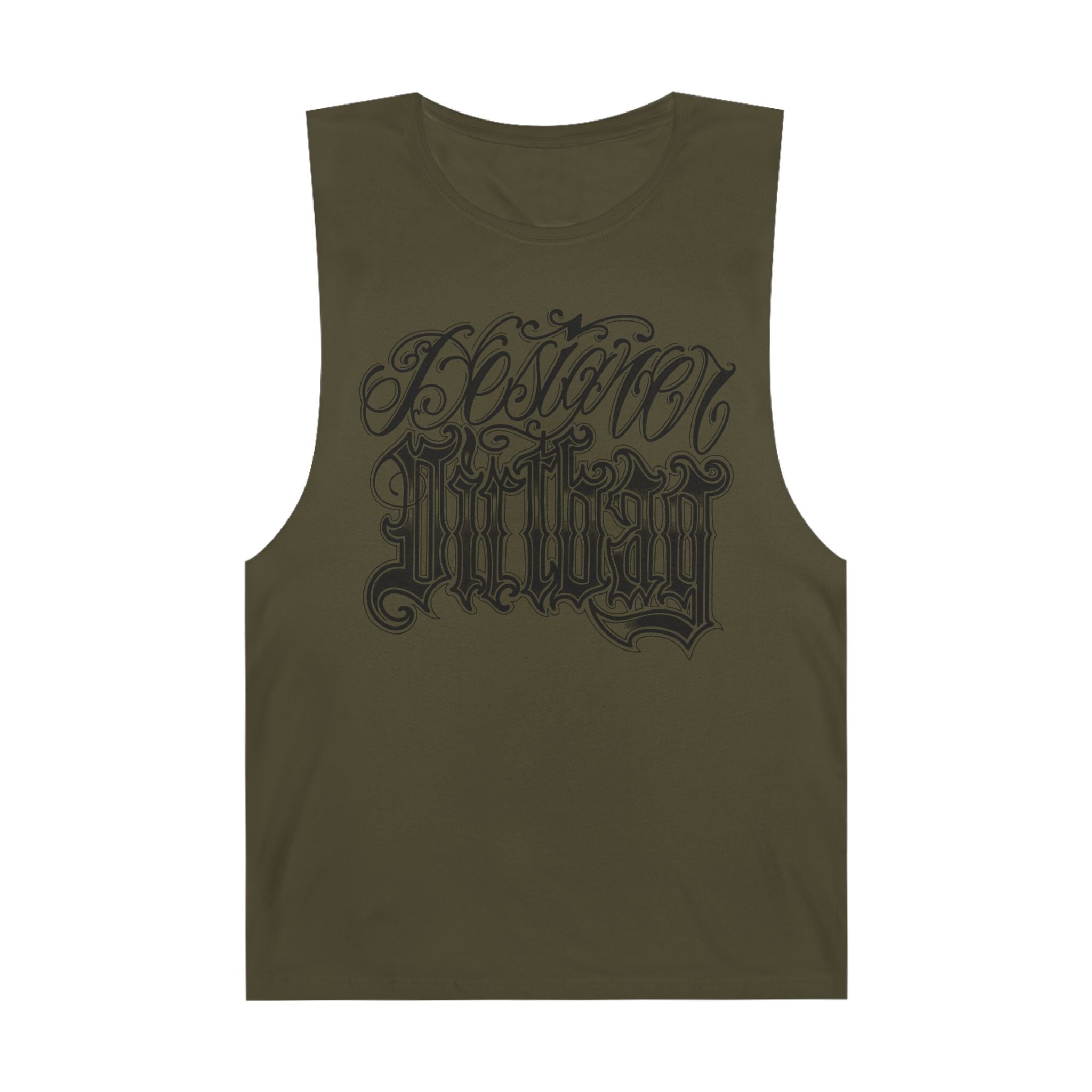DD Custom Script Lettering w/Gothic Old English Unisex High Quality Barnard Tank