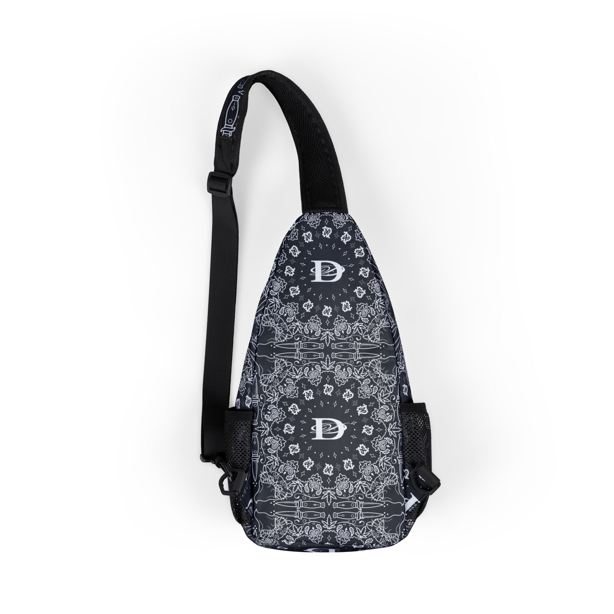 DD Custom Bandana Print Cross Body Bag AOP