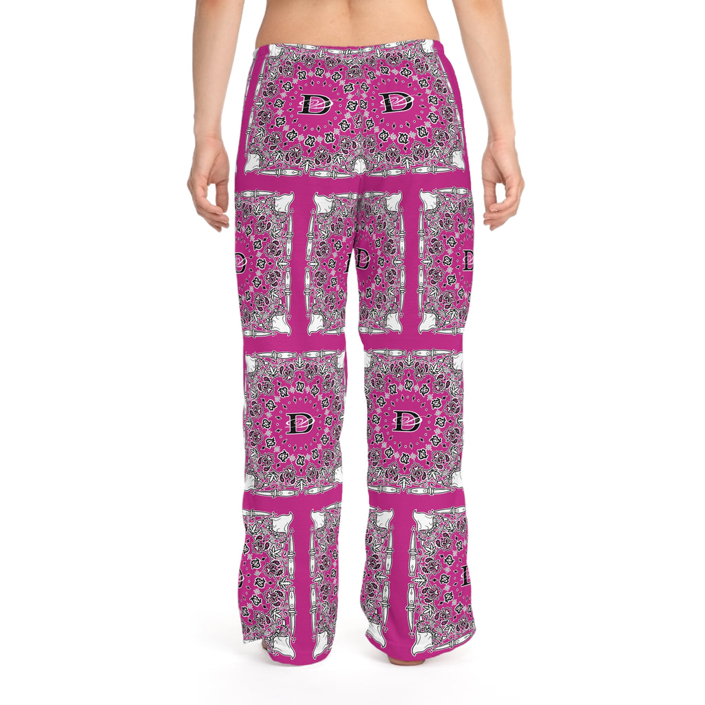 DD Custom Bandana Print Women's Pajama Pants AOP