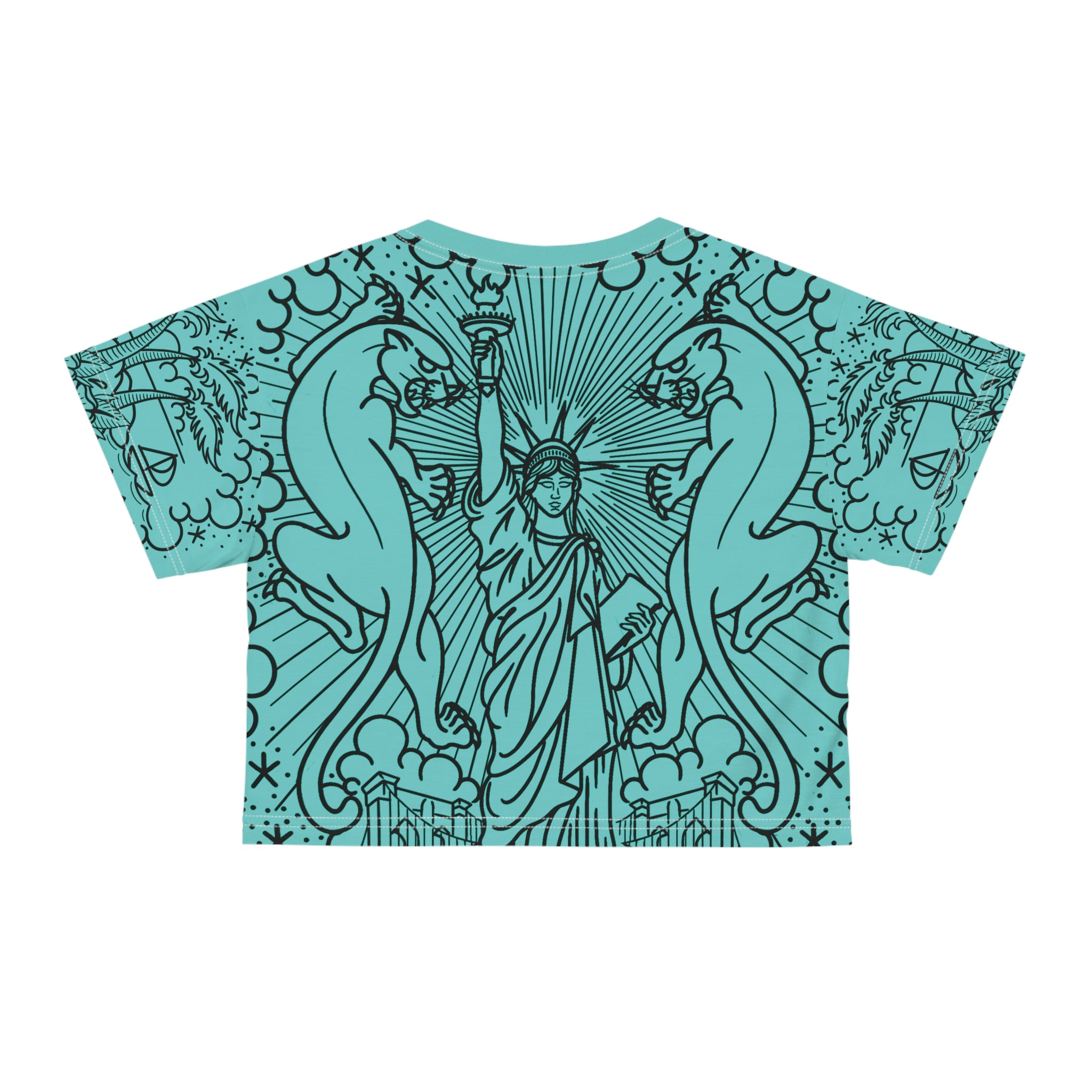 American Traditional Tattoo Body Suit Women's Crop Tee AOP