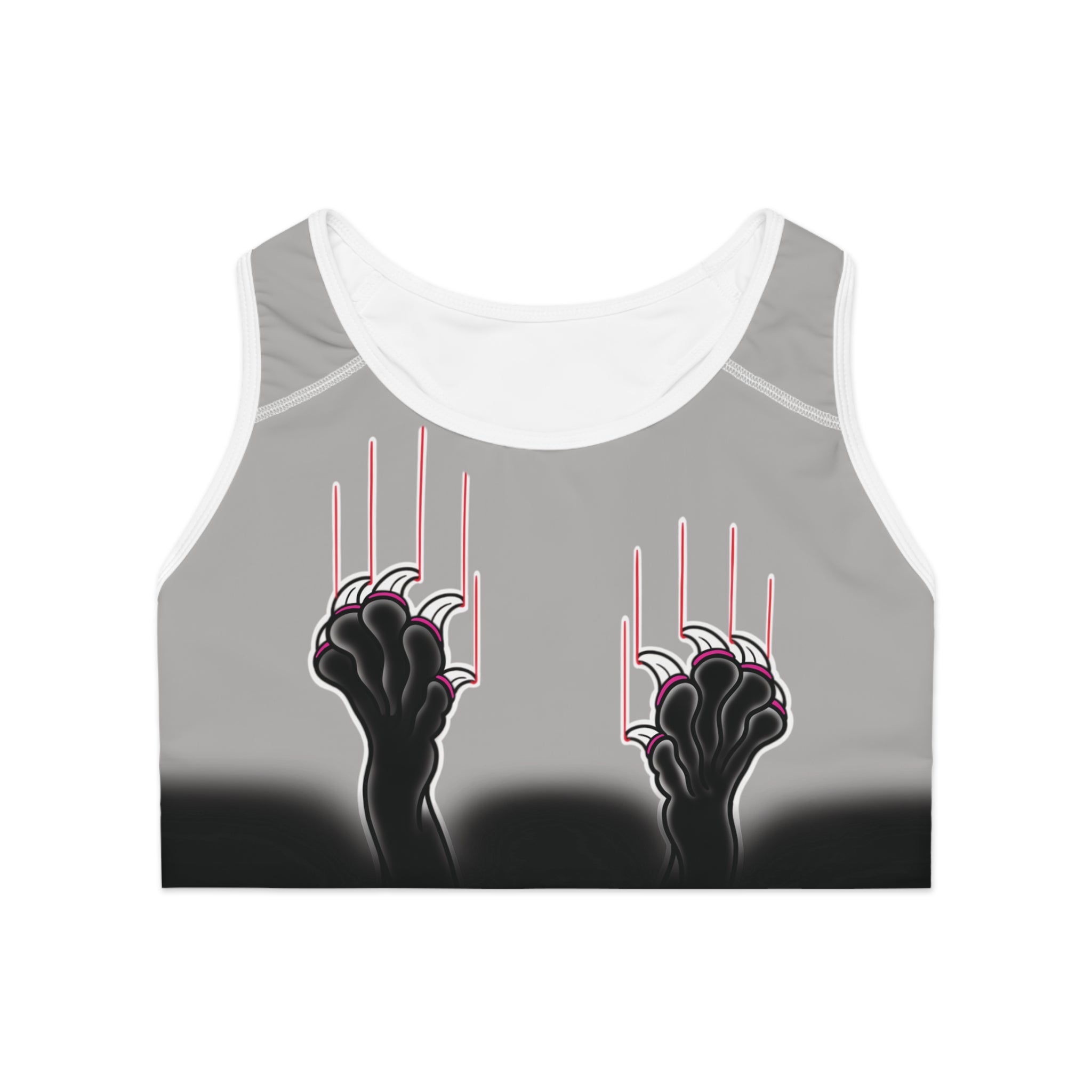 Clawing Panther Paws Print Sports Bra AOP