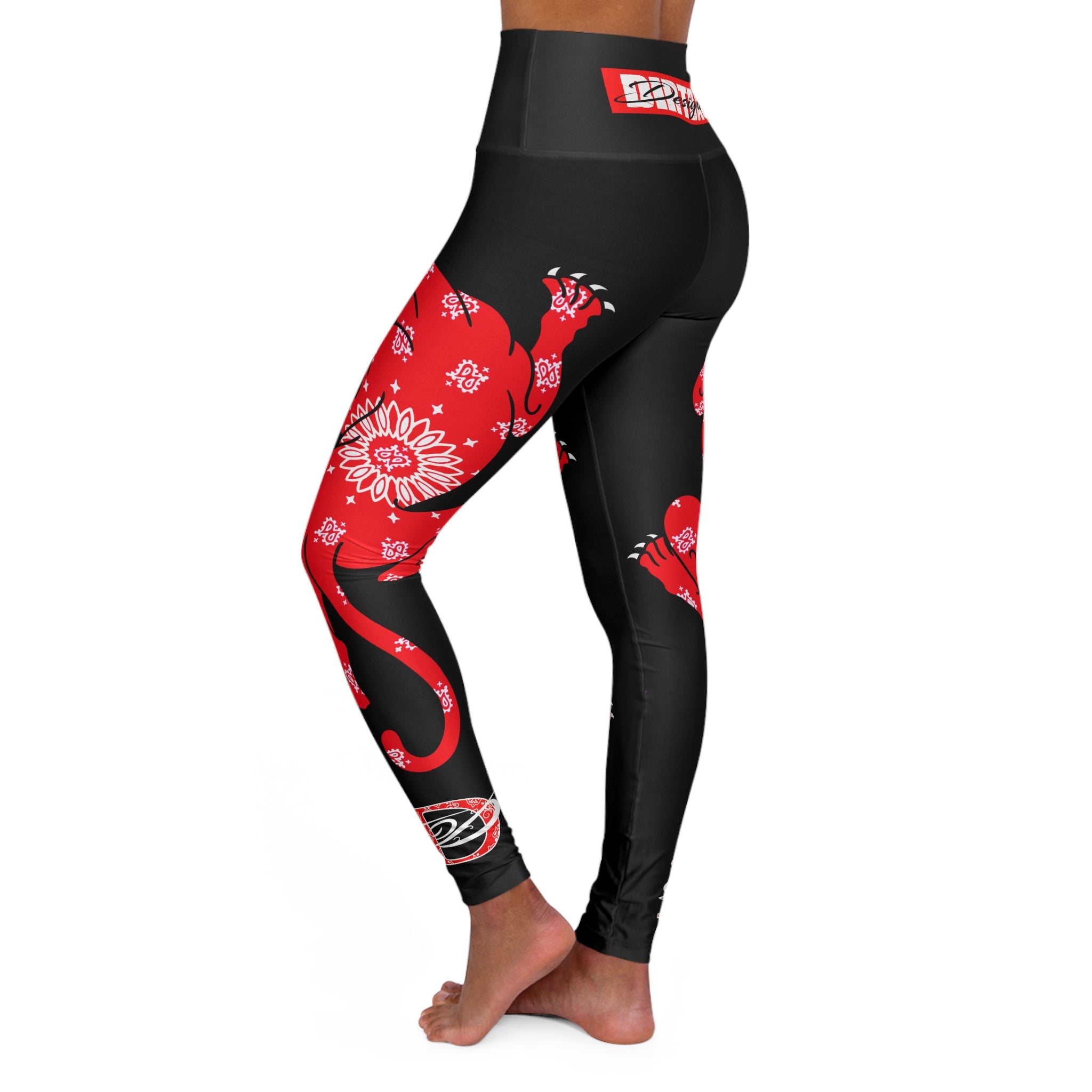 Climbing Bandana Panther W/Bandana Print High Waisted Leggings