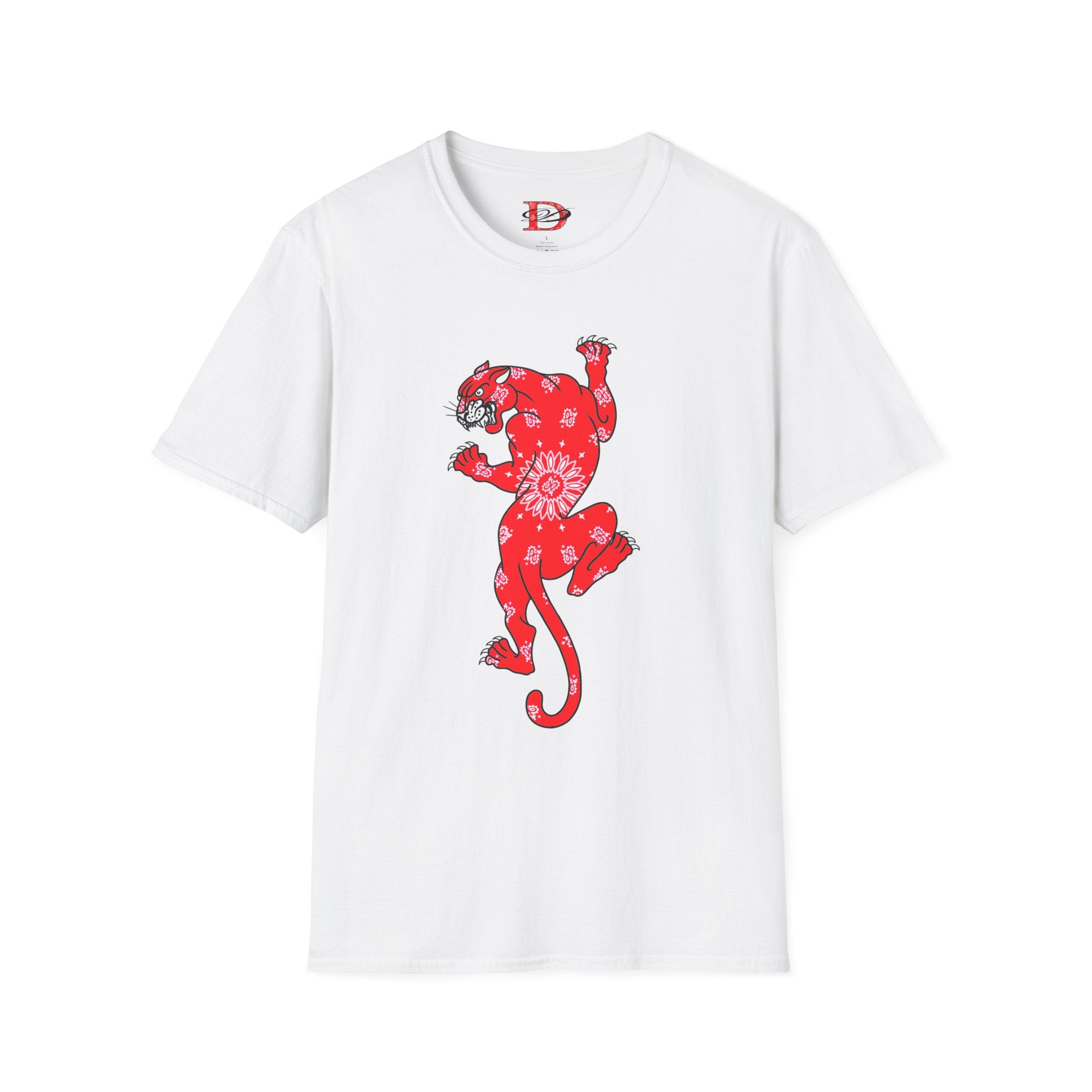DD Climbing Panther w/Bandana Design Softstyle Unisex T-Shirt