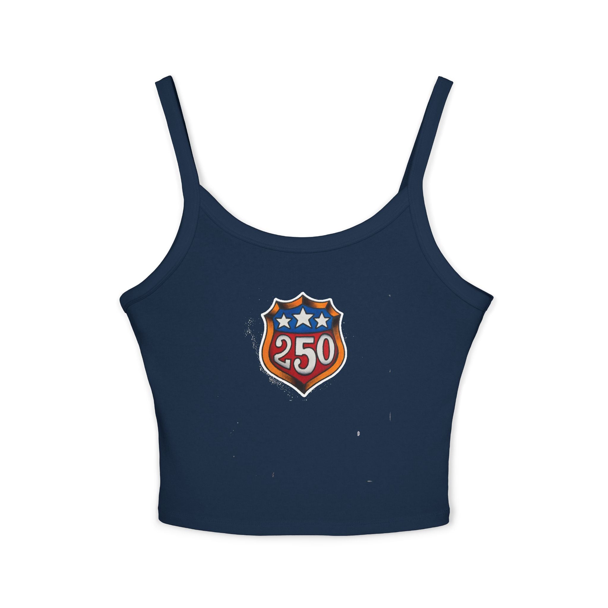 250th Anniversary Shield Tattoo Design Spaghetti Strap Woman's Tank Top