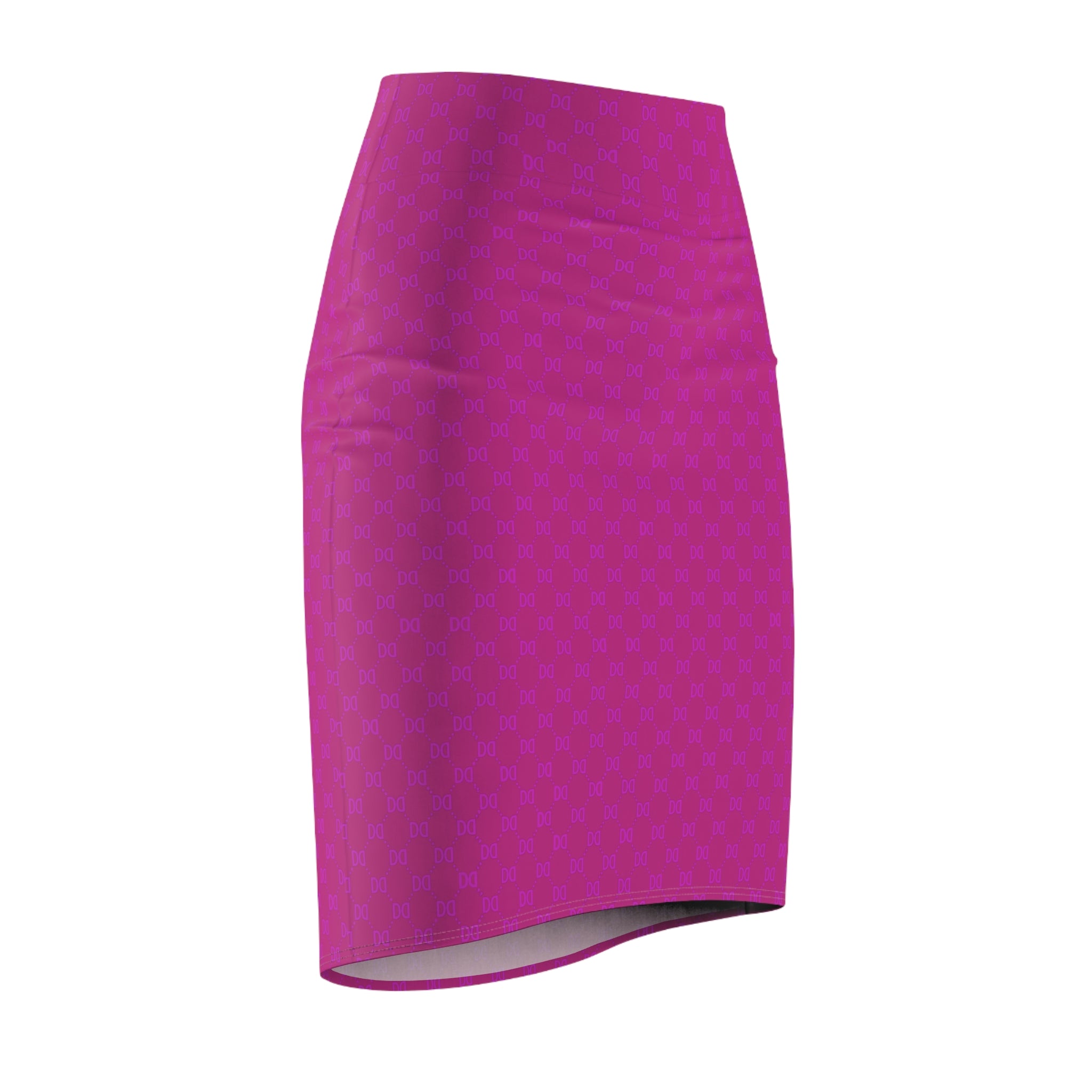 DD Custom Monogram Print Women's Pencil Skirt AOP
