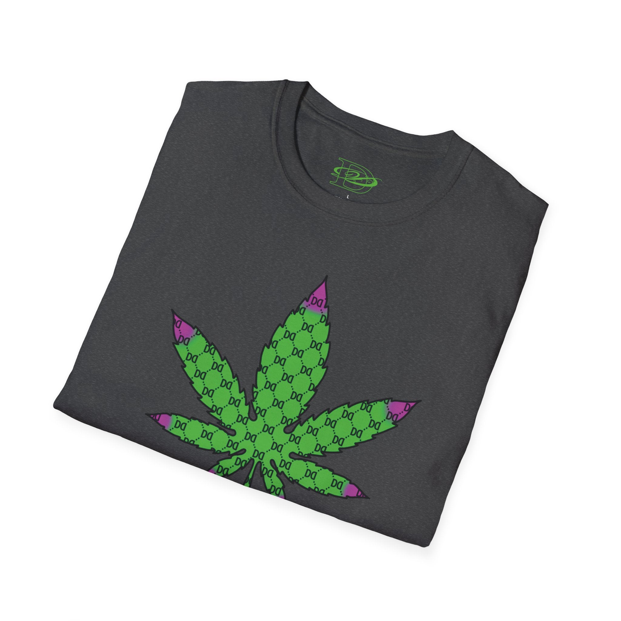 Cannabis Leaf w/the DD Monogram Unisex Softstyle T-Shirt