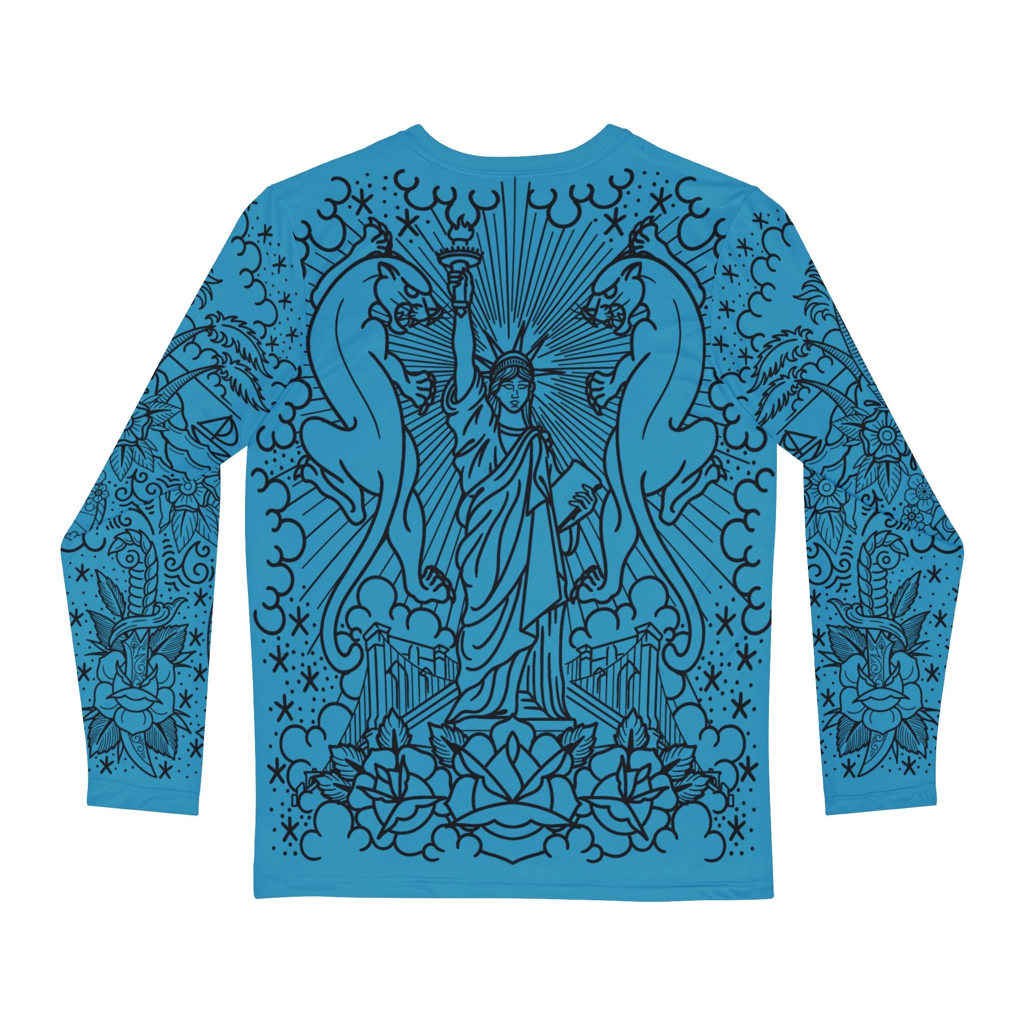 Traditional American Tattoo Body Suit Unisex Longsleeve T-Shirt AOP