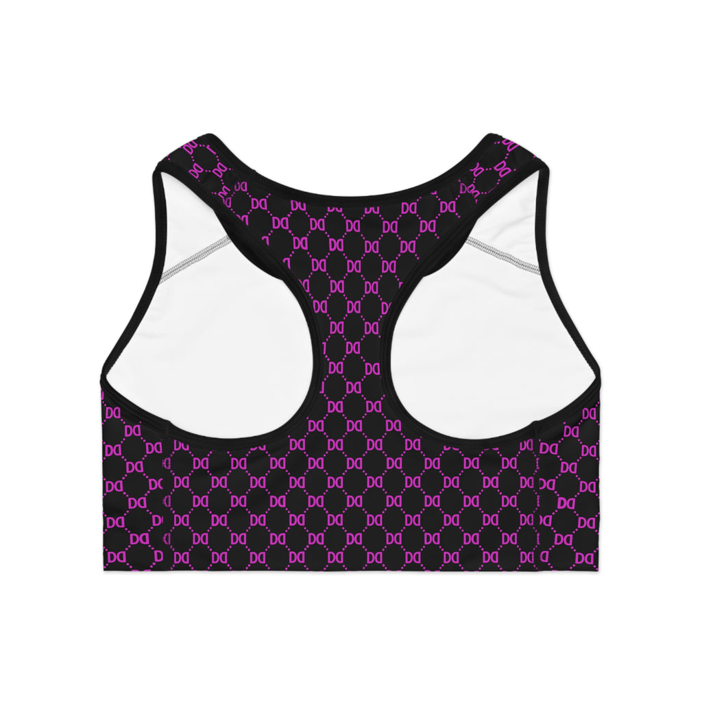 DD Monogram Pattern Sports Bra | Workout Top, Athleisure, Tattoo, Urban Fashion, Designer, Streetwear