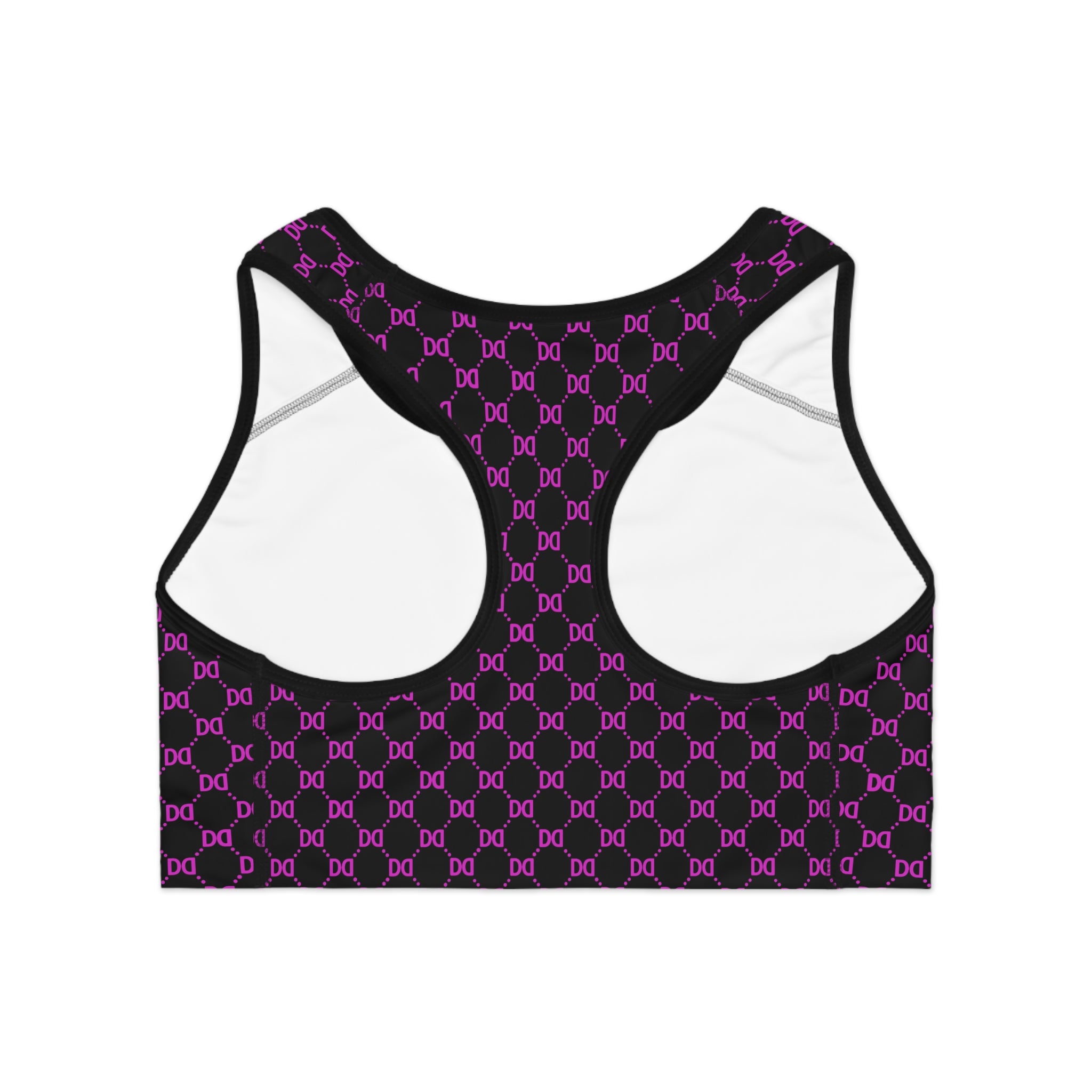 DD Monogram Pattern Sports Bra | Workout Top, Athleisure, Tattoo, Urban Fashion, Designer, Streetwear
