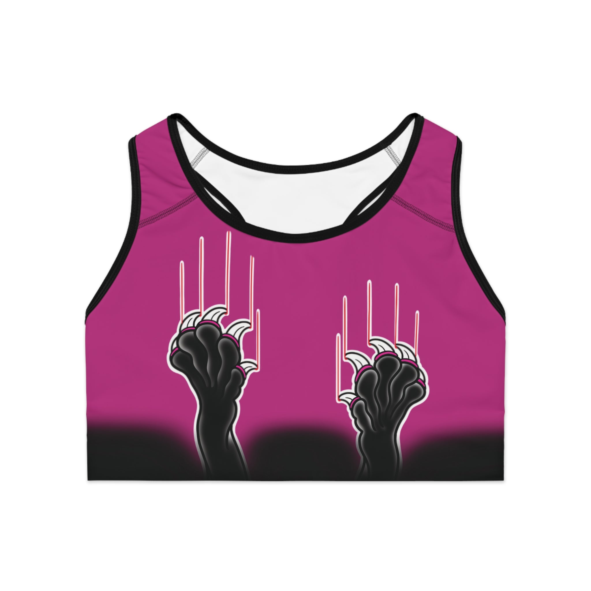 Clawing Panther Paws Print Sports Bra AOP