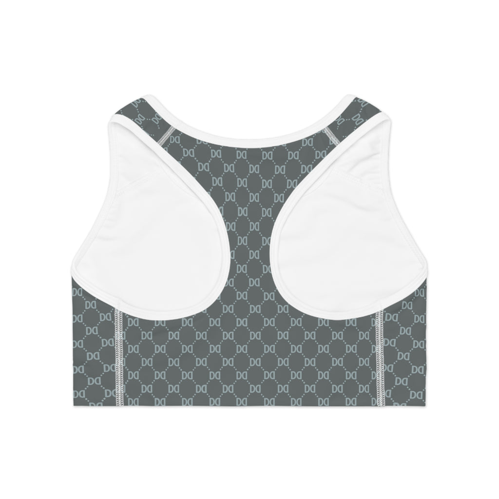 DD Monogram Pattern Sports Bra AOP
