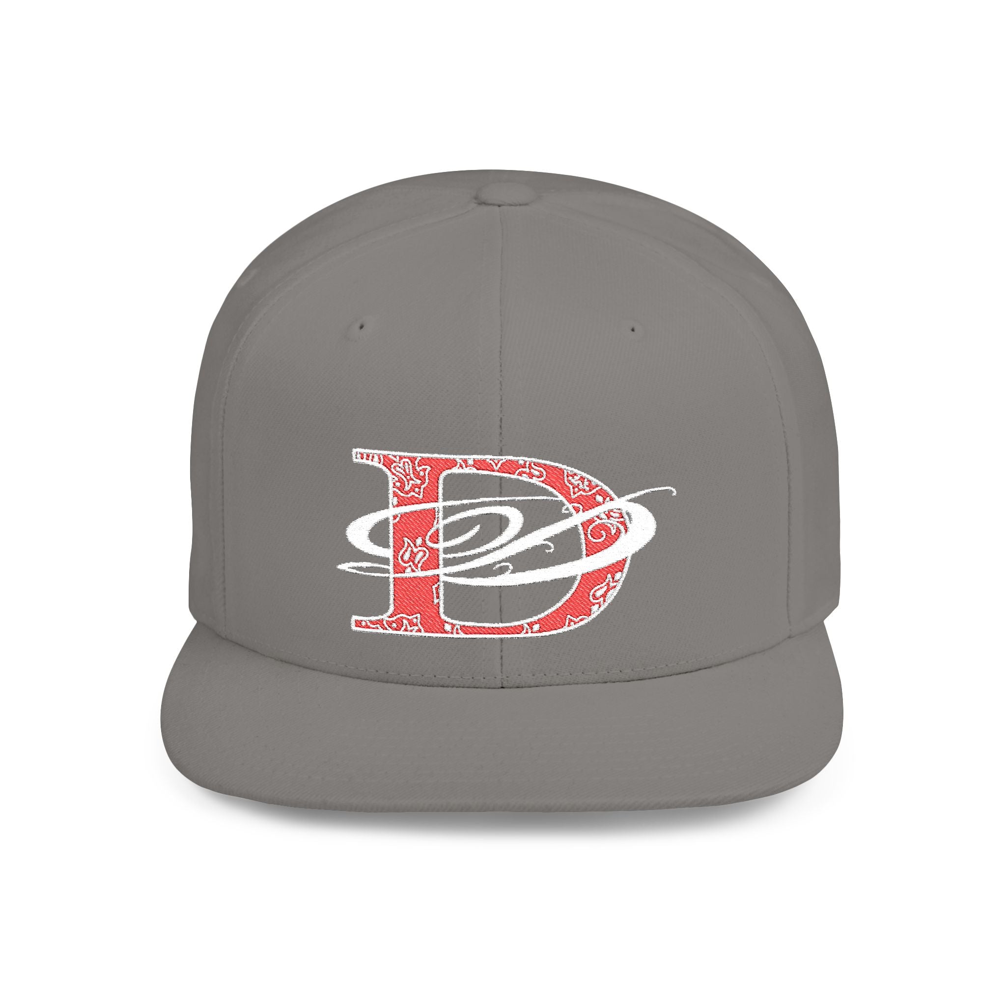 DD Bandana Logo Flat Bill Snapback Cap Streetwear, Tattoo, Designer, Fashion, Embroidery