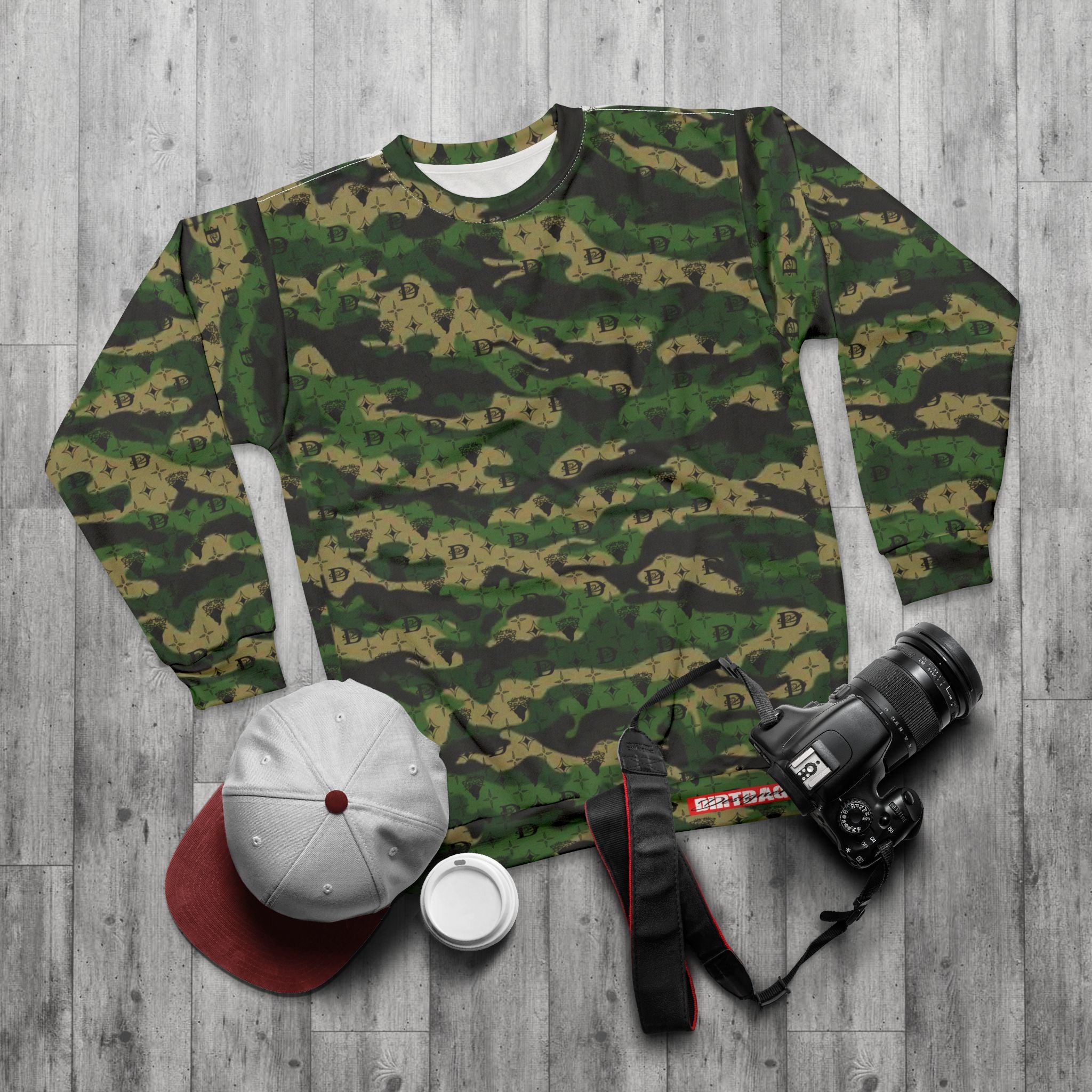 Bandito Panther Custom Monogram Print Camo Unisex Sweatshirt AOP