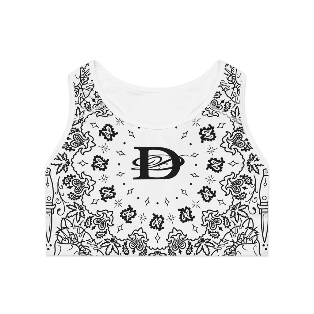 DD Custom Bandanna Print Sports Bra