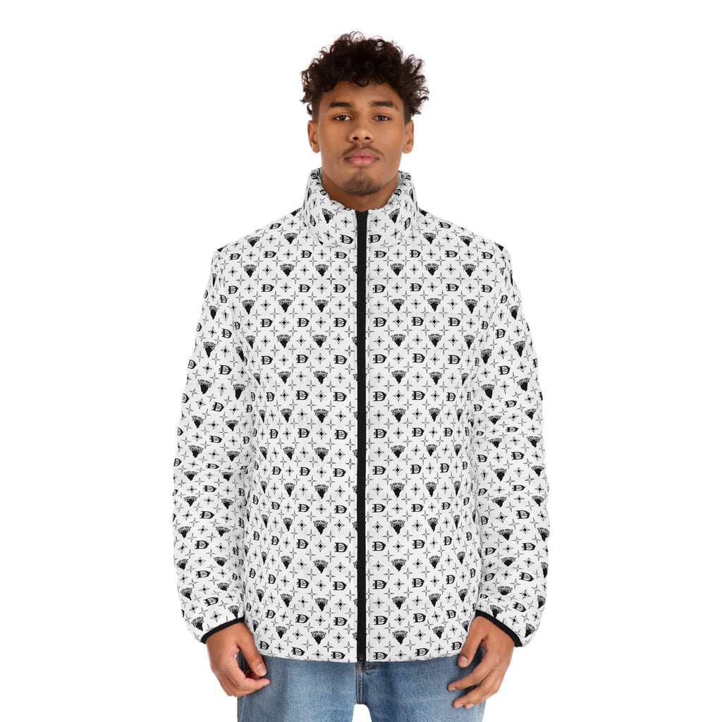 Bandito Panther Custom Monogram Print Men's Puffer Jacket Outerwear AOP