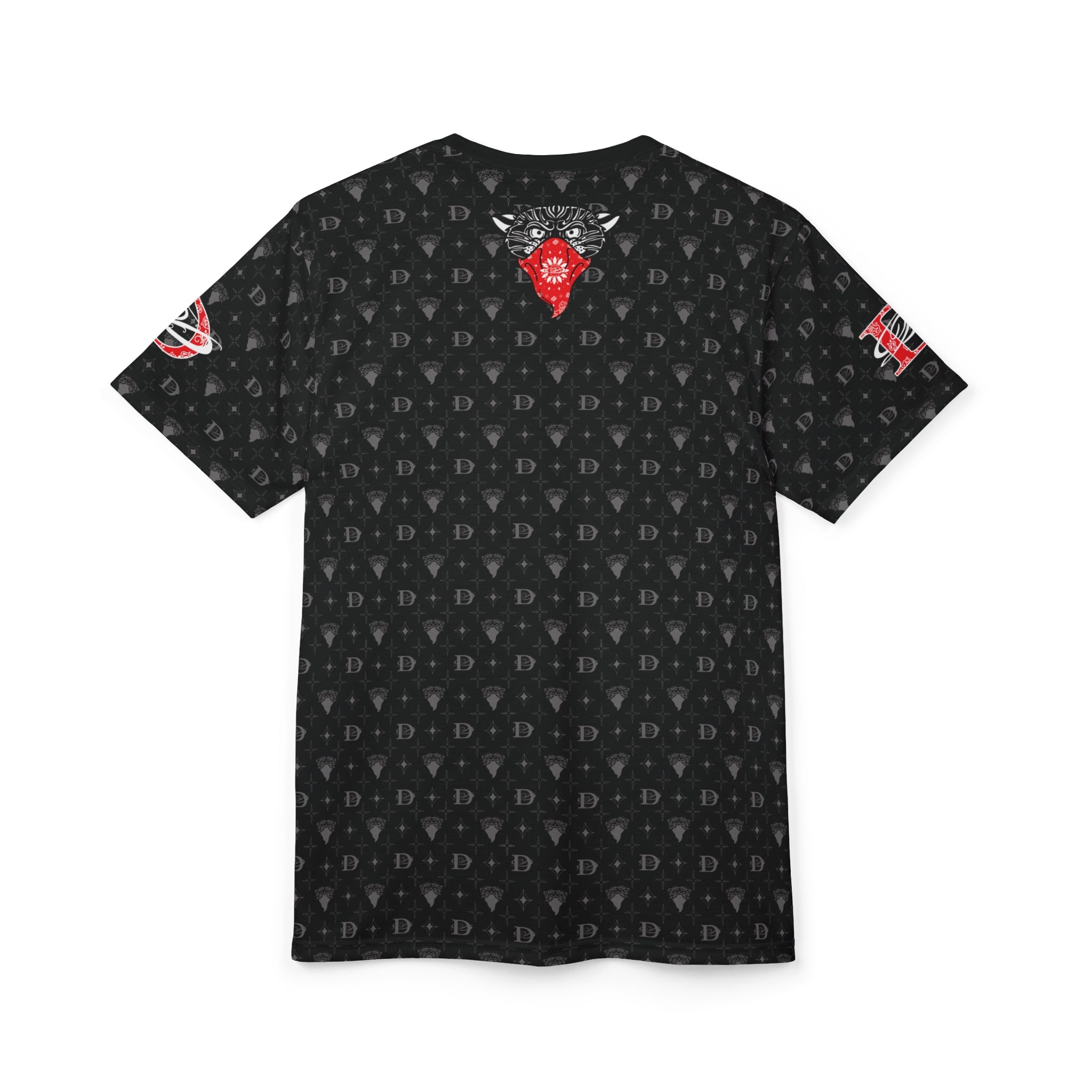 Bandito Panther Custom Monogram Print w/ Box Logo Unisex T-Shirt AOP