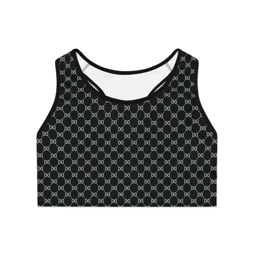 DD Monogram Pattern Sports Bra AOP