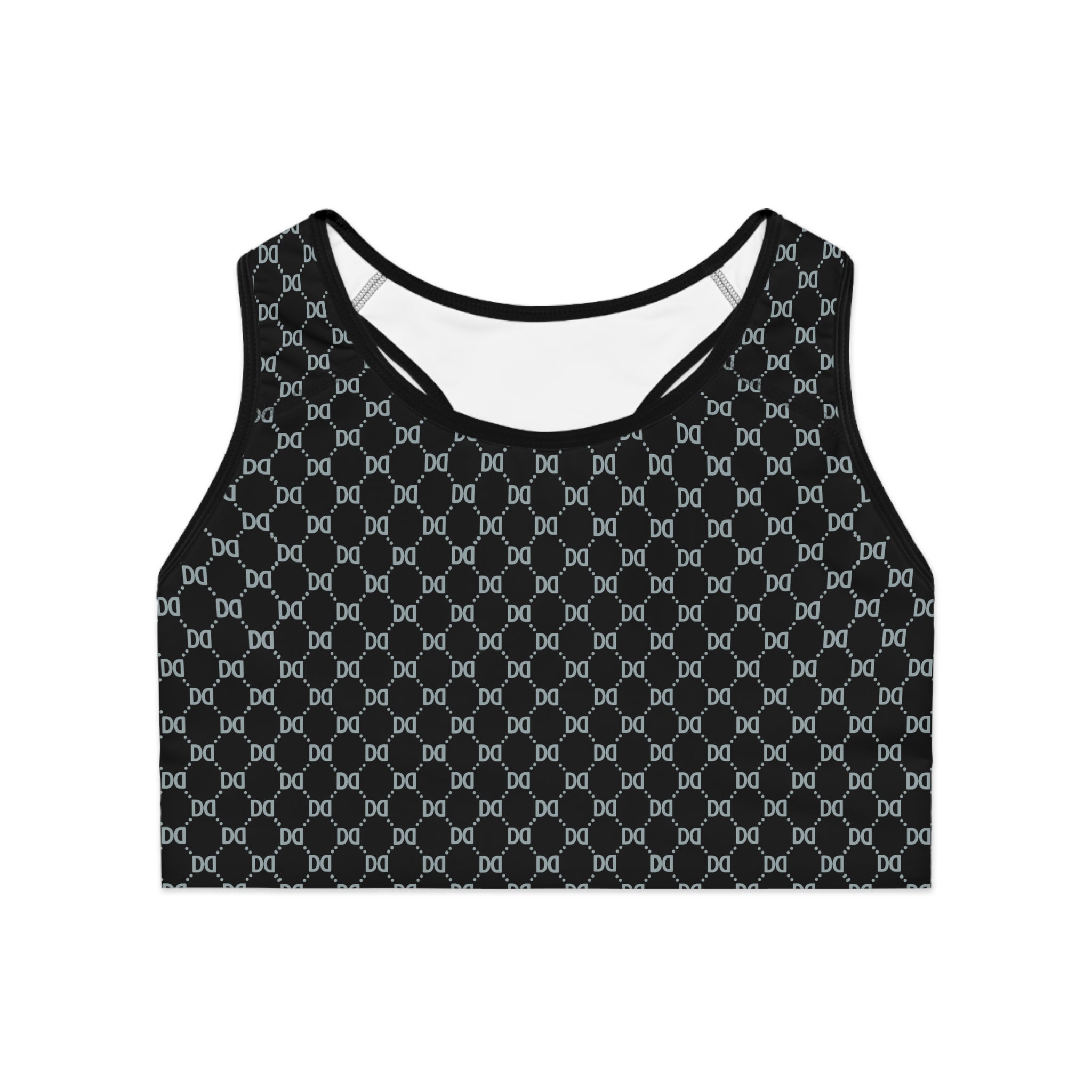 DD Monogram Pattern Sports Bra AOP