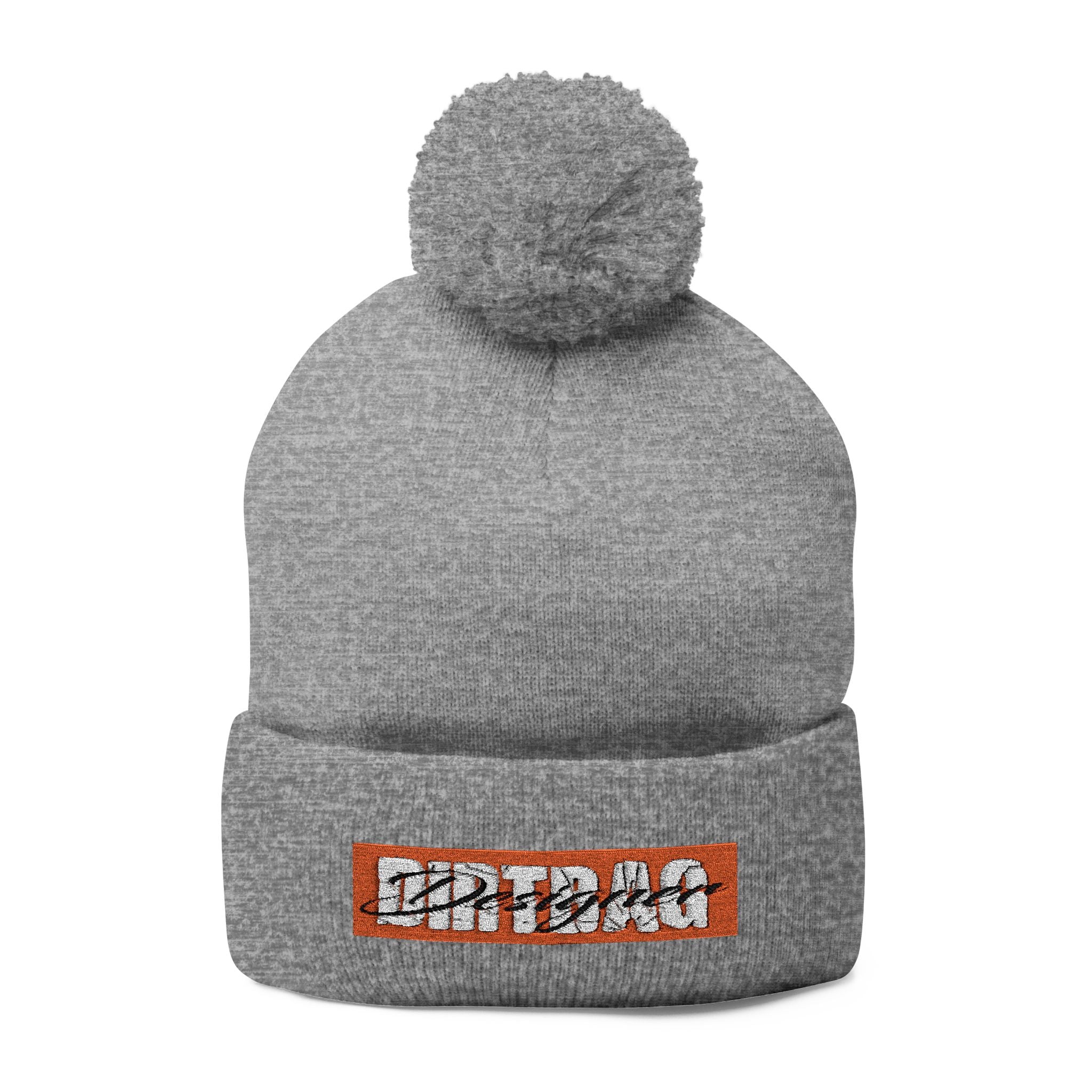 DD Box Logo Embroidered Pom-Pom Knit Beanie