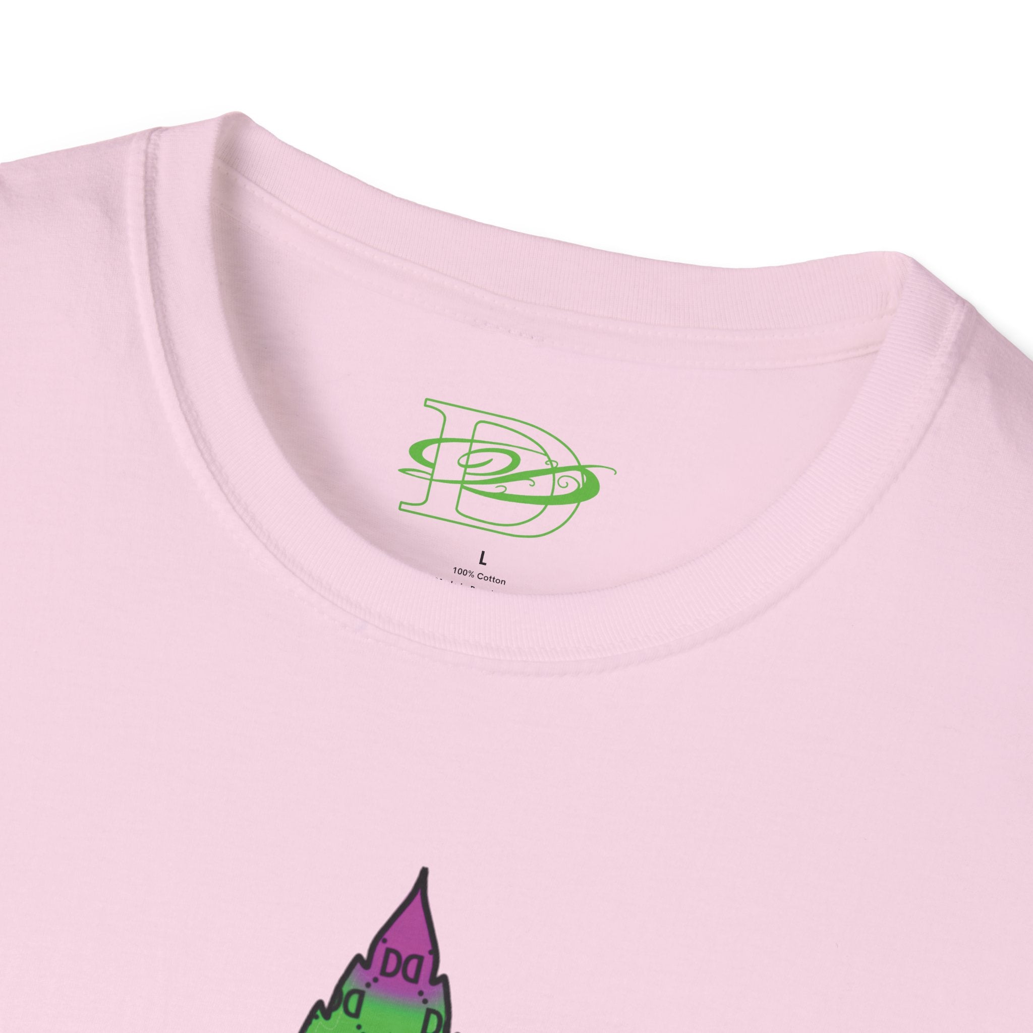 Cannabis Leaf w/the DD Monogram Unisex Softstyle T-Shirt