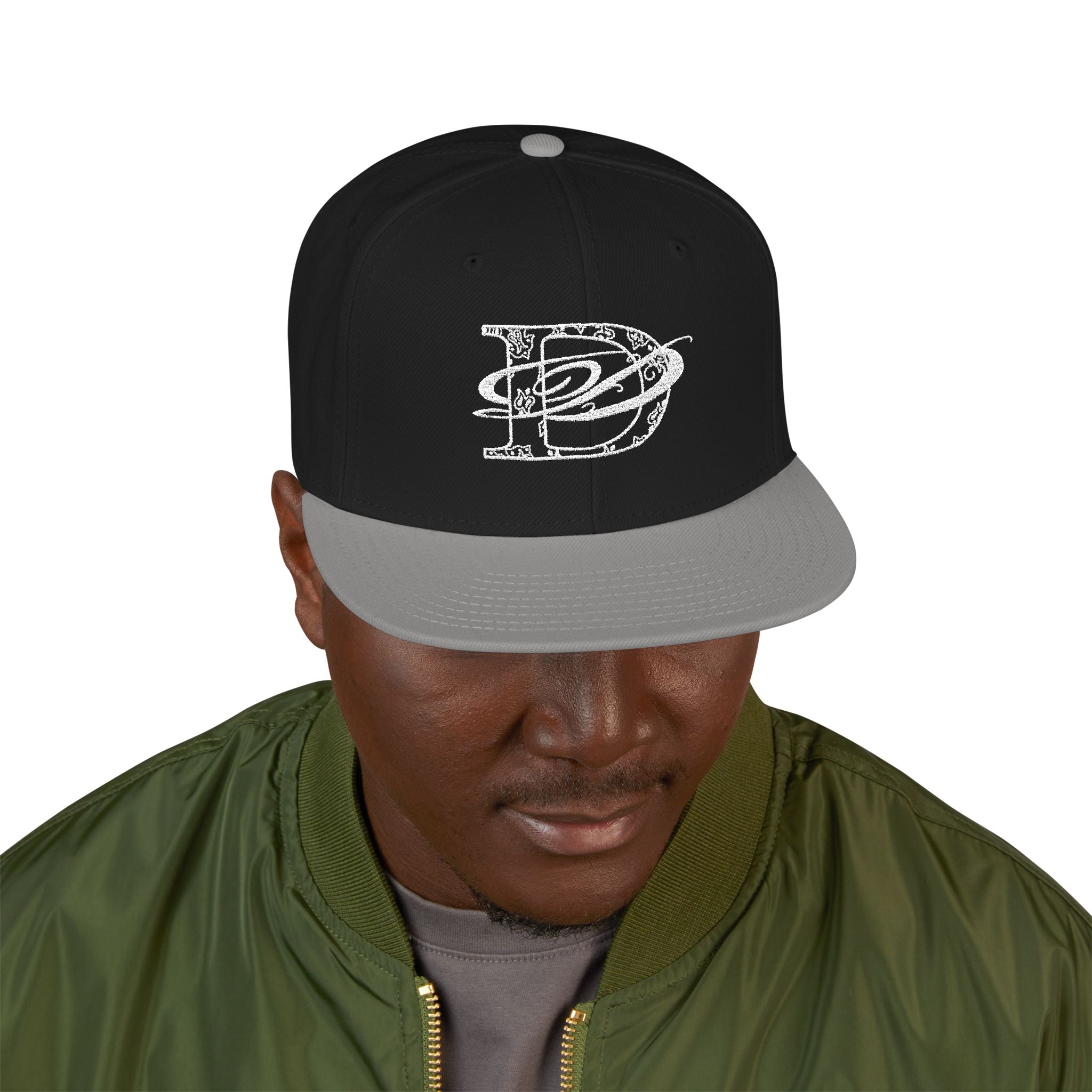 DD Bandana Print Embroidered Flat Billed Snapback Cap | Streetwear, Urban Fashion, Tattoo, Bandana, Designer
