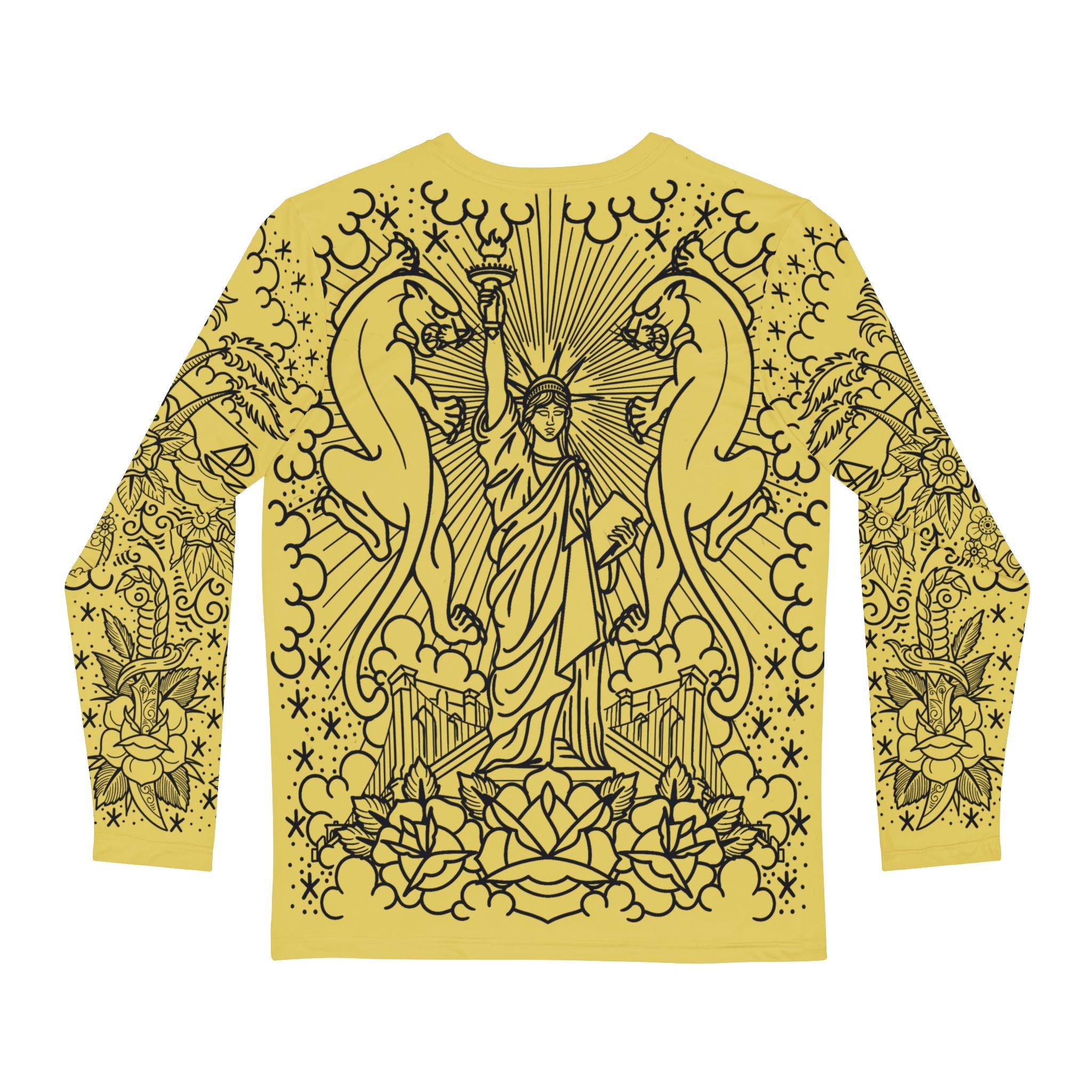 Traditional American Tattoo Body Suit Unisex Longsleeve T-Shirt AOP