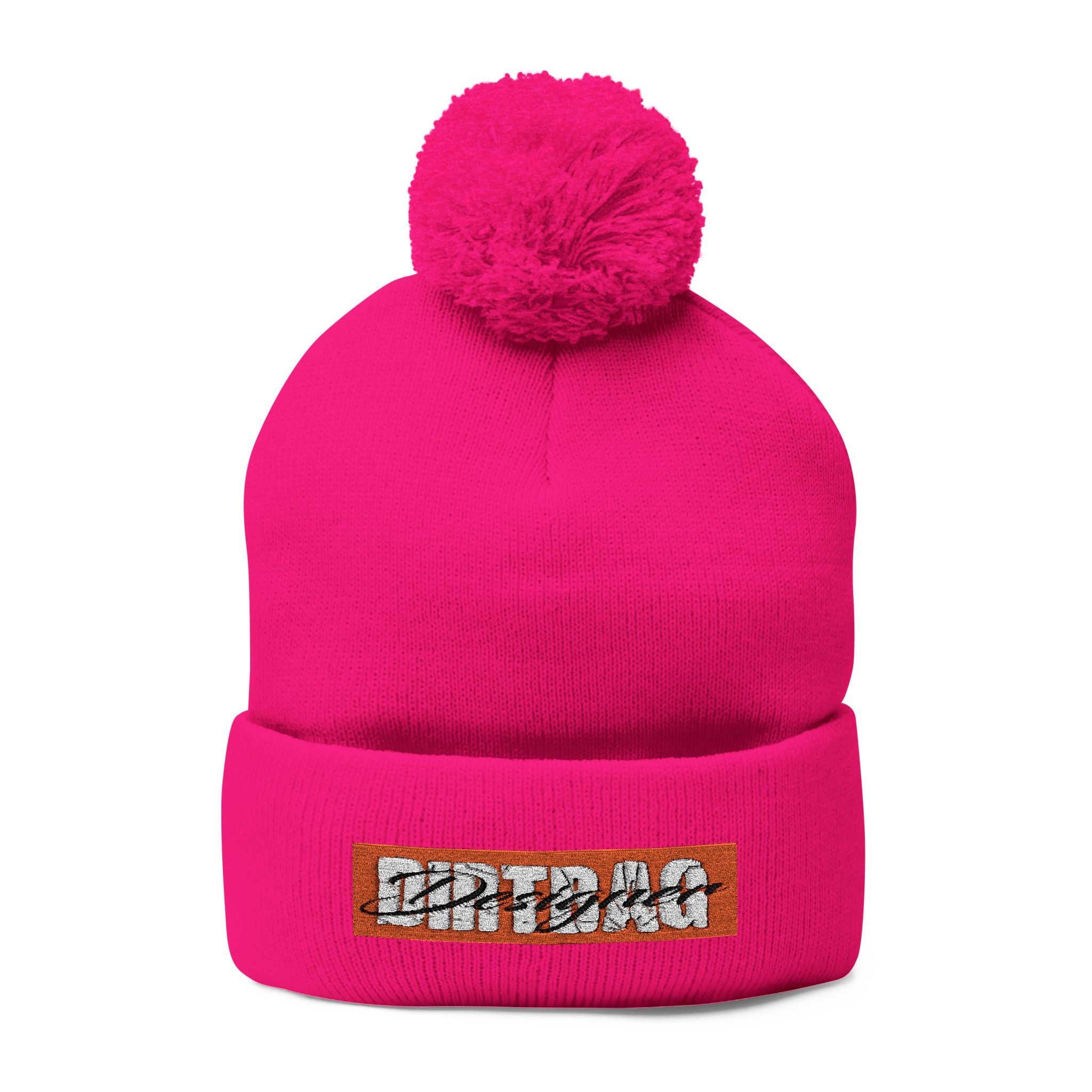 DD Box Logo Embroidered Pom-Pom Knit Beanie