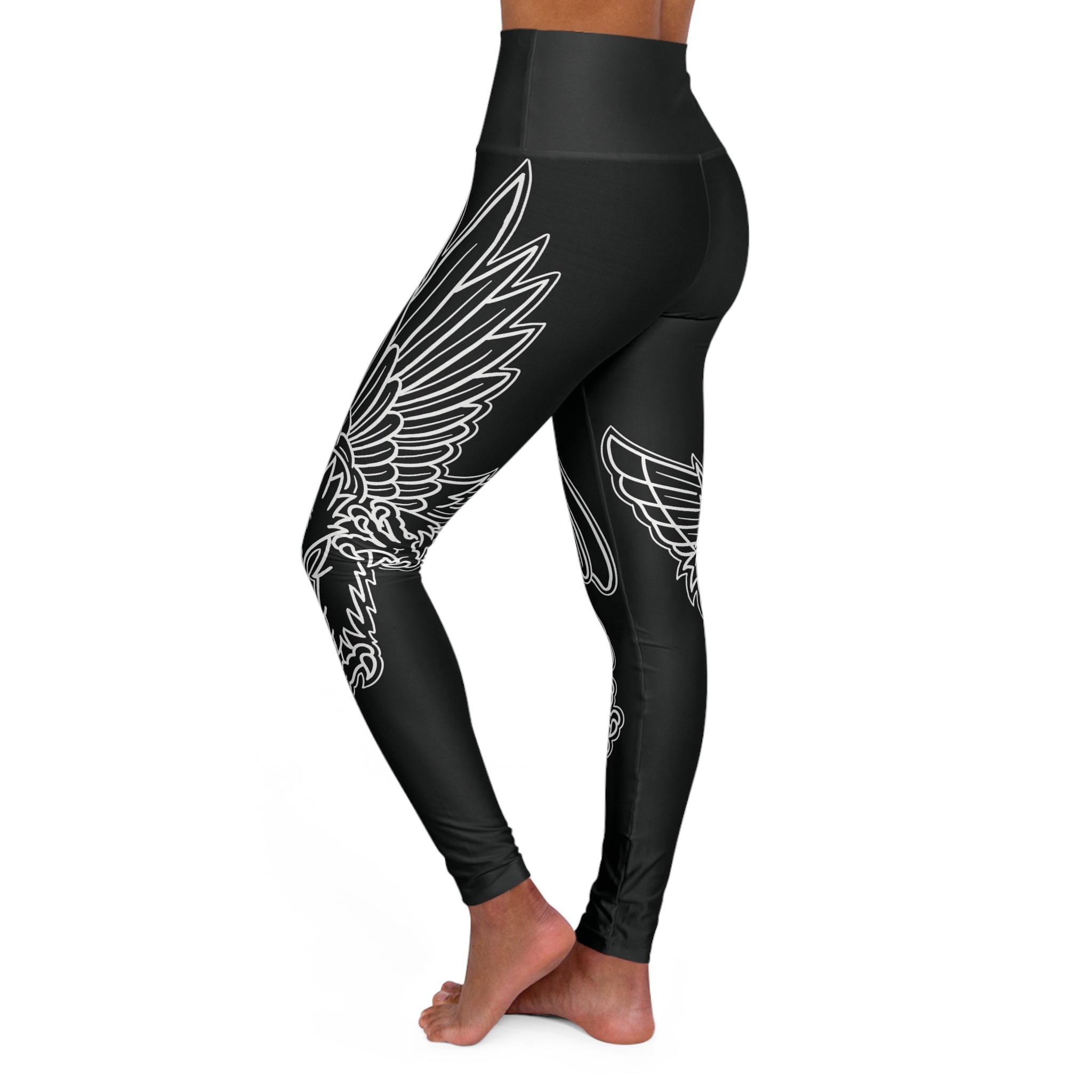 Diving Eagle Women's High Waisted Leggings AOP