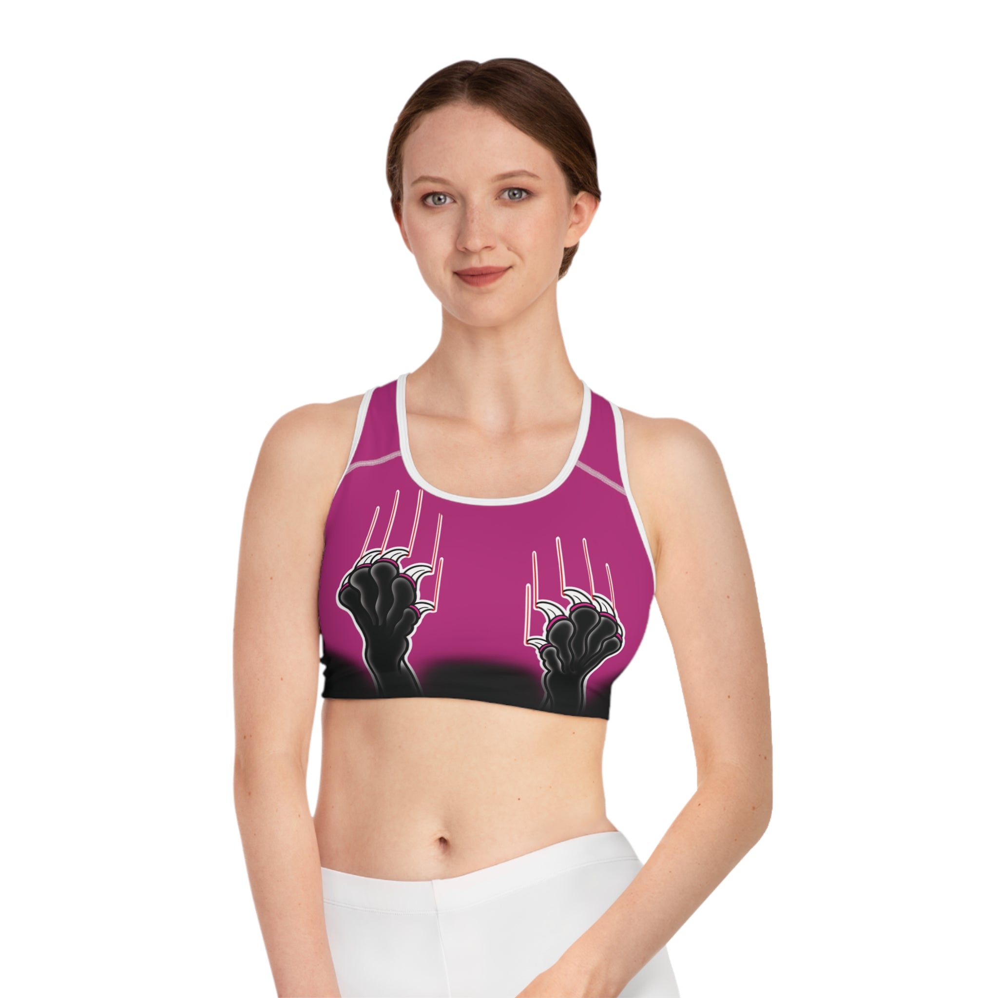 Clawing Panther Paws Print Sports Bra AOP