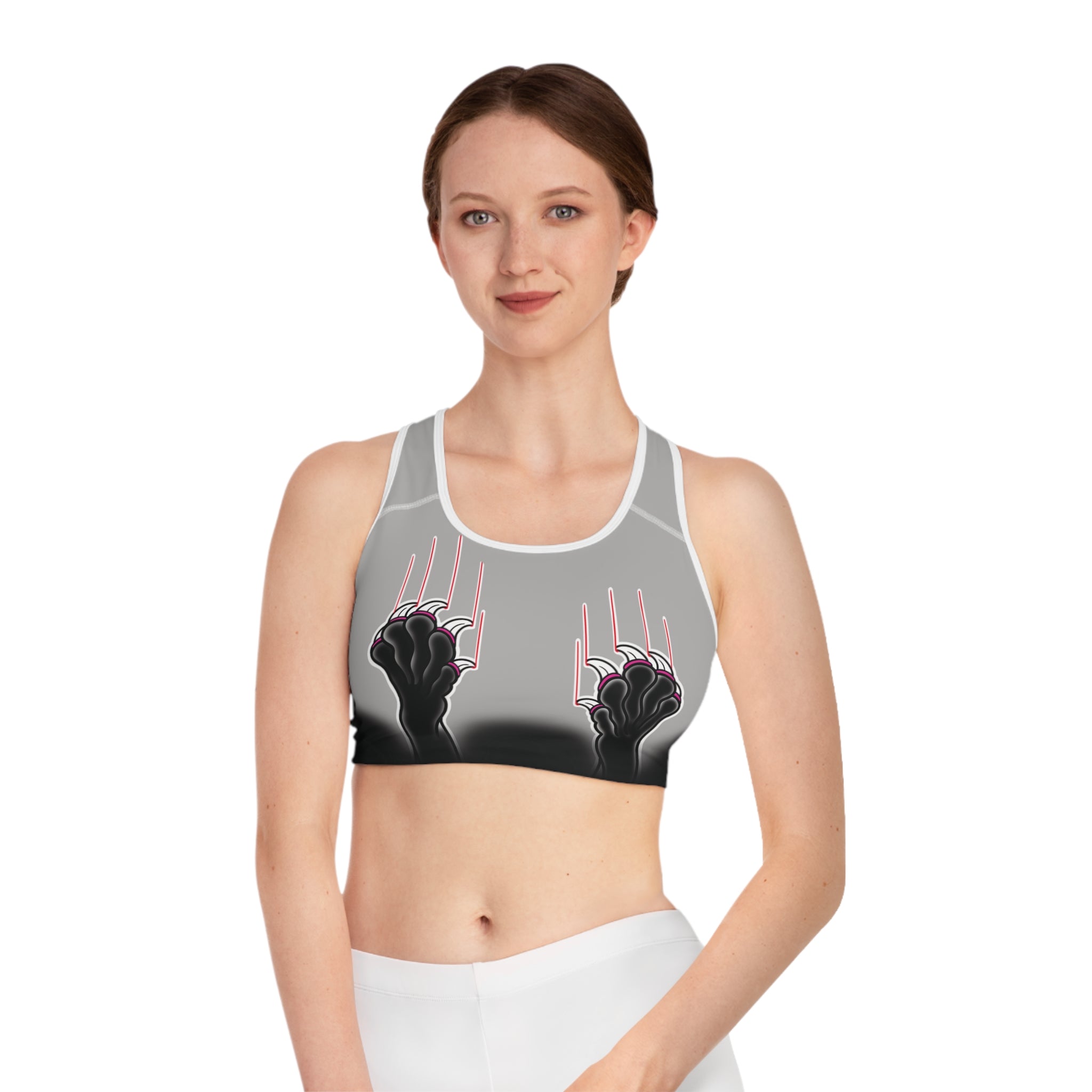 Clawing Panther Paws Print Sports Bra AOP