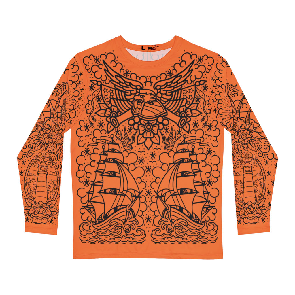 Traditional American Tattoo Body Suit Unisex Longsleeve T-Shirt AOP