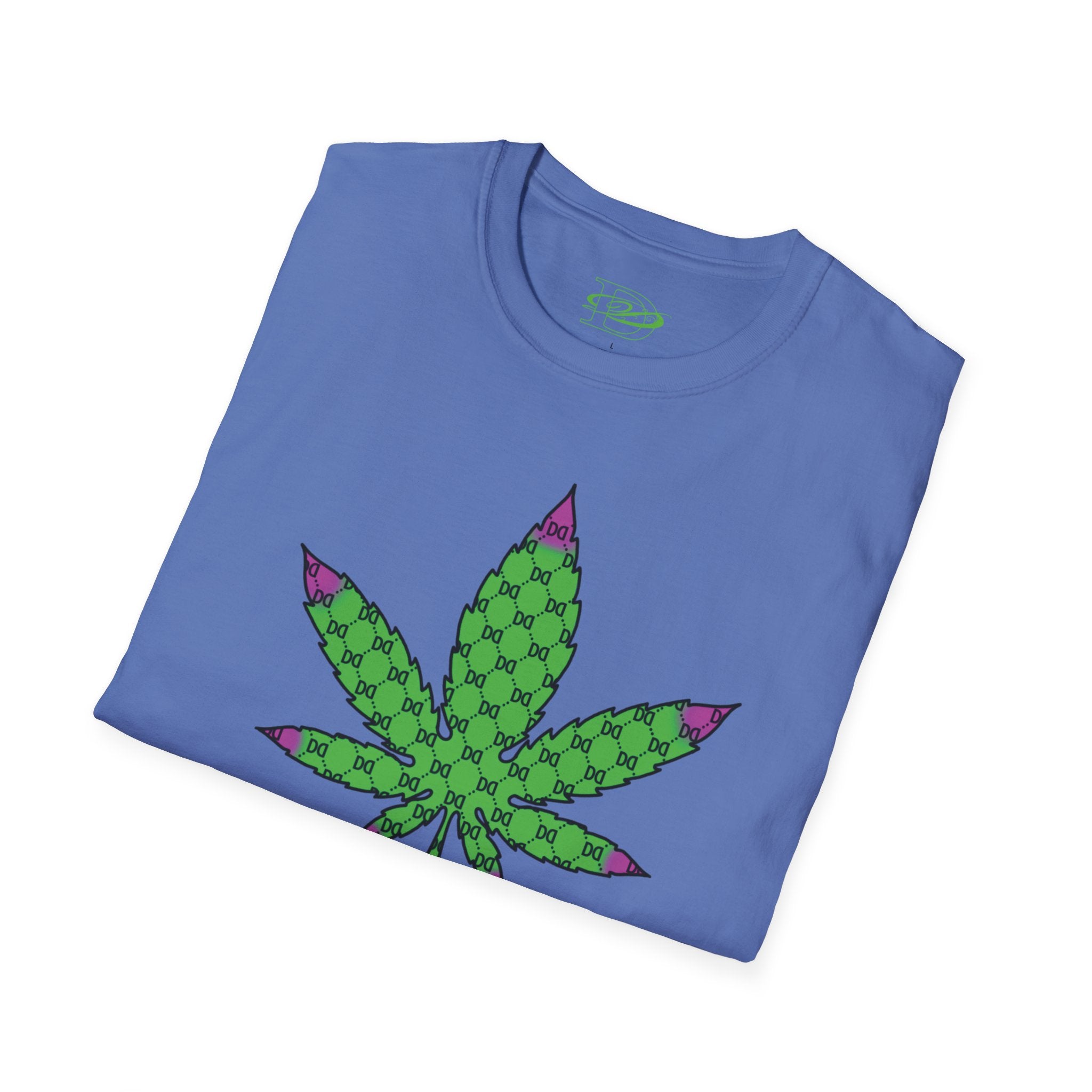 Cannabis Leaf w/the DD Monogram Unisex Softstyle T-Shirt