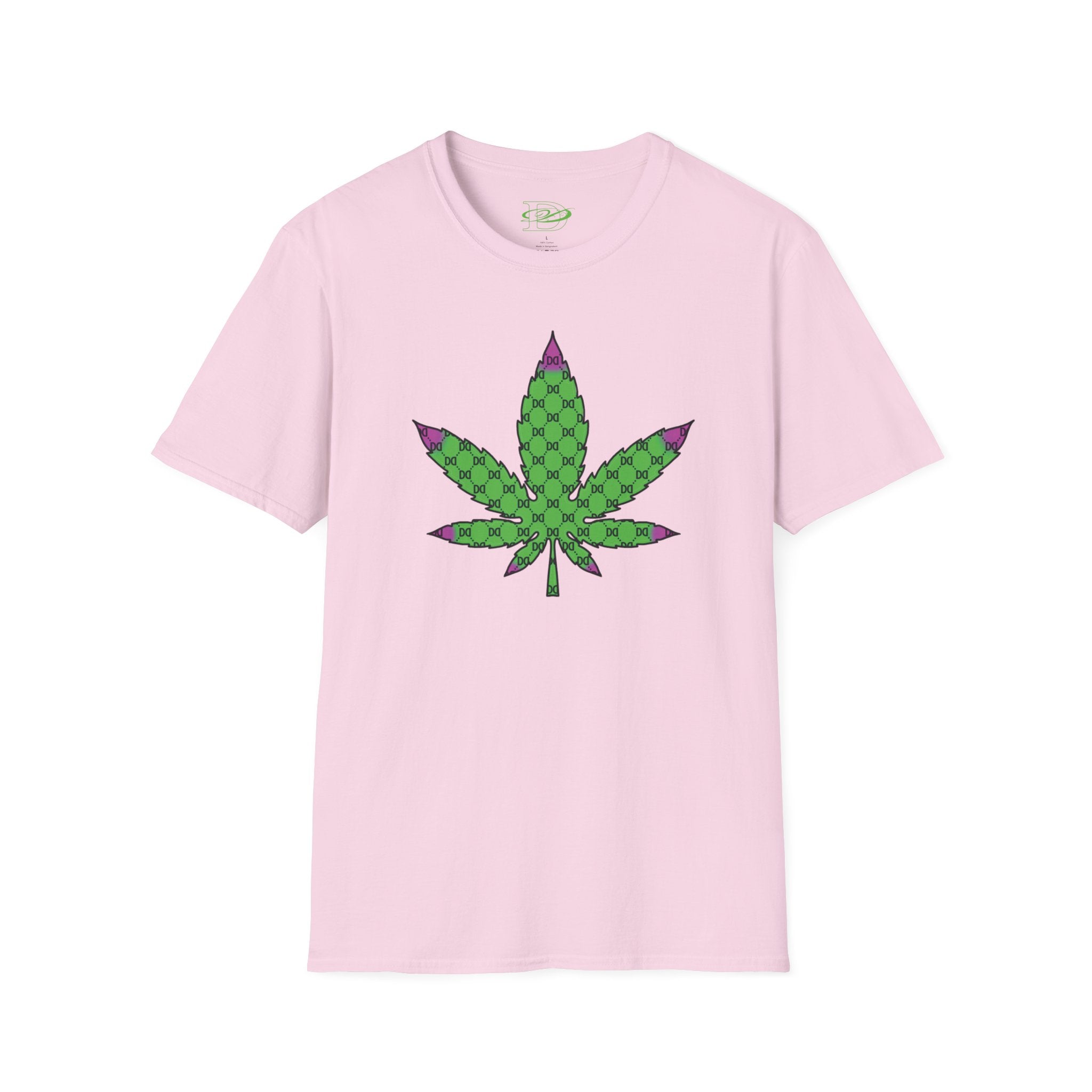 Cannabis Leaf w/the DD Monogram Unisex Softstyle T-Shirt