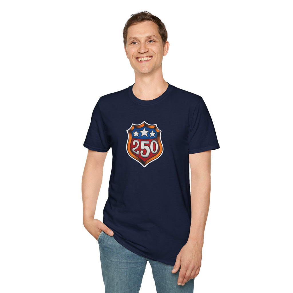 250th Anniversery Shield Tattoo Unisex Softstyle T-Shirt