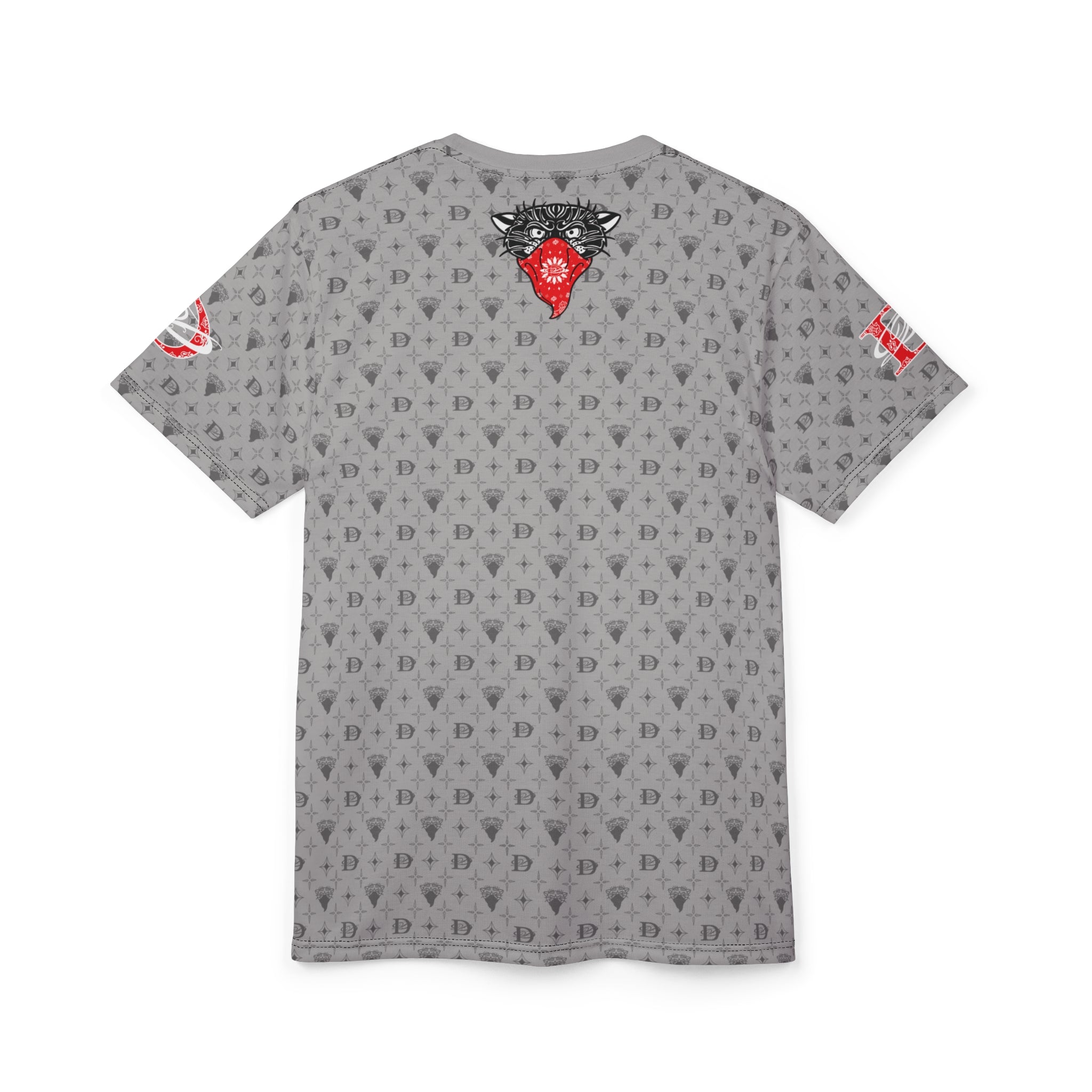 Bandito Panther Custom Monogram Print w/ Box Logo Unisex T-Shirt AOP