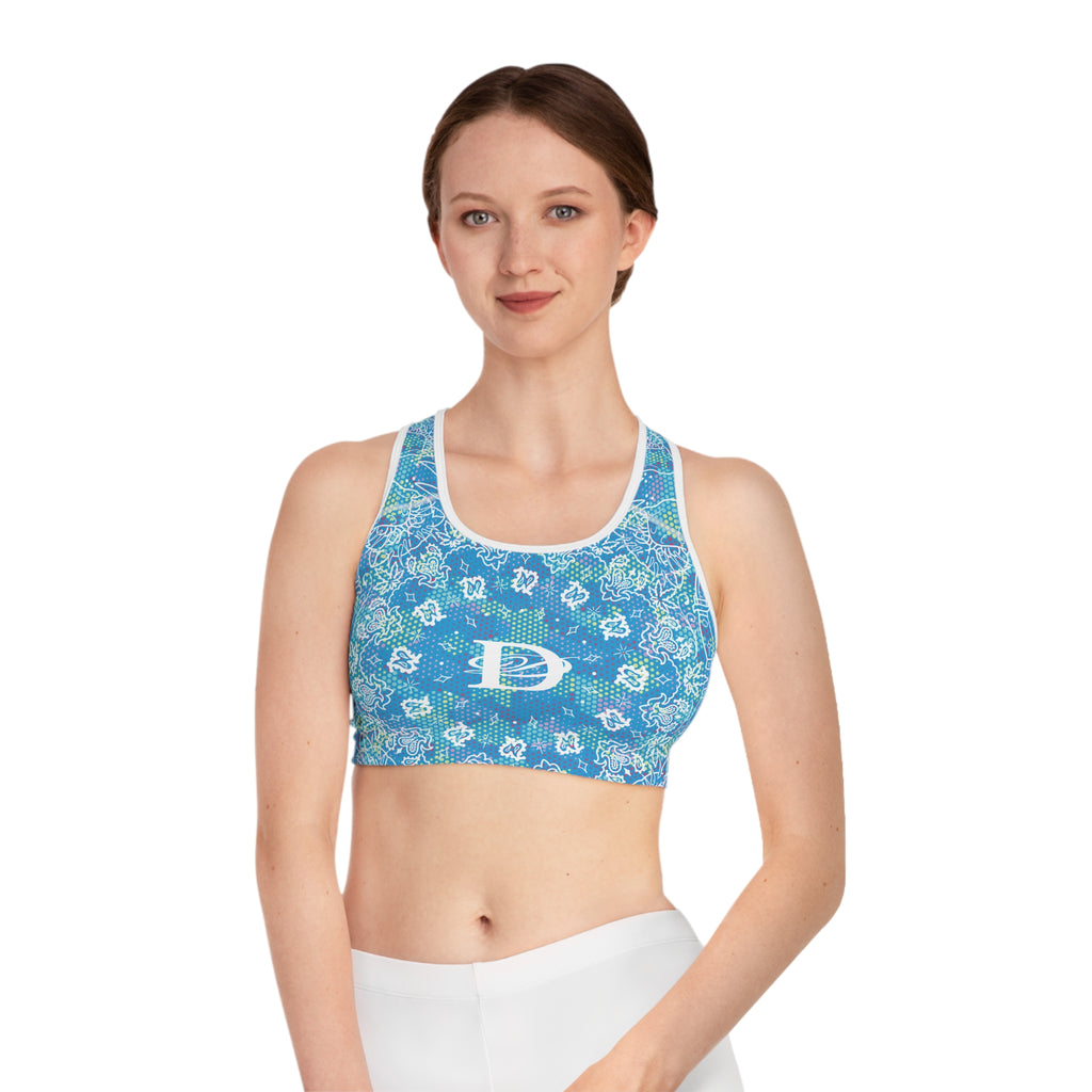 DD Custom Bandana Print W/ Digital Camo Sports Bra AOP