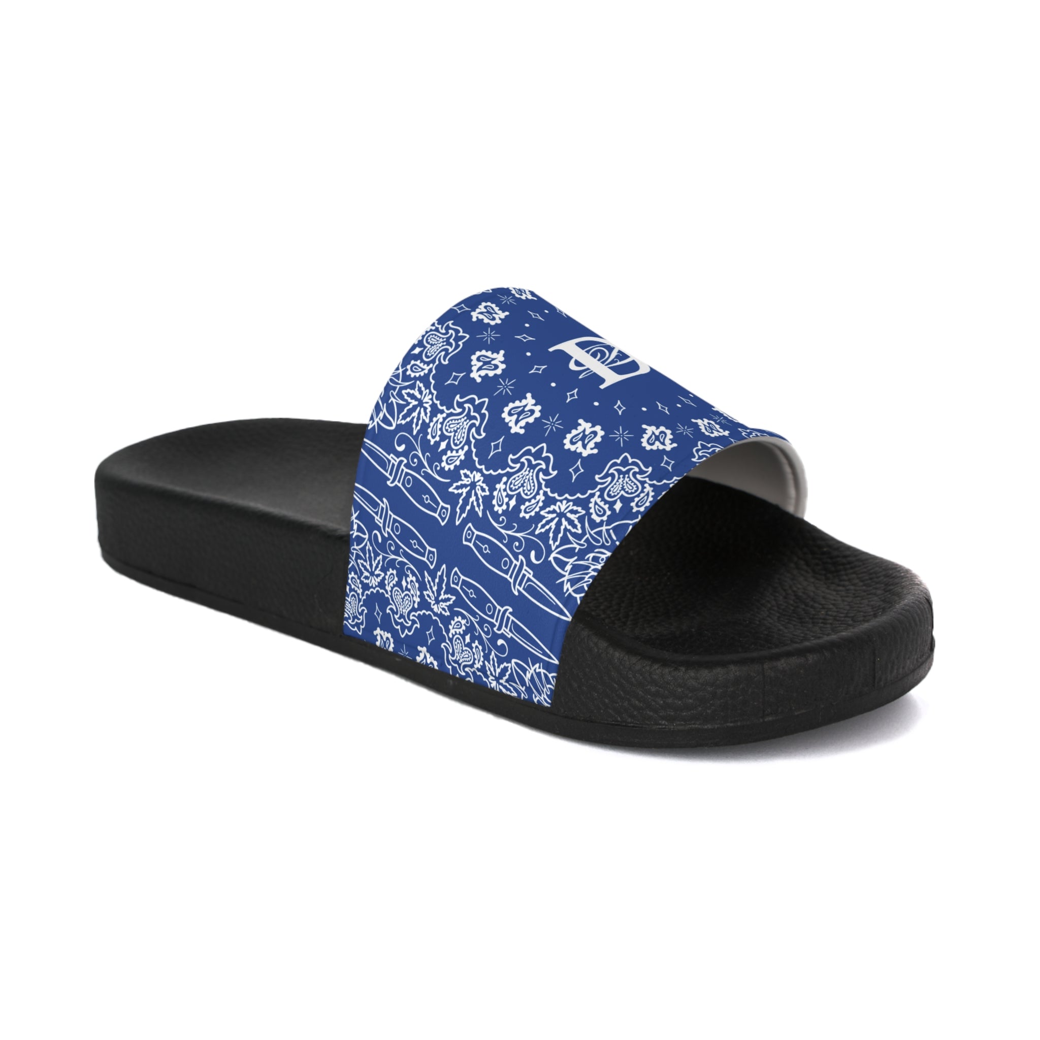 DD Custom Bandana  Men's Slide Sandals | Slides, Tattoo, Streetwear, Designer, Fashion, Beach