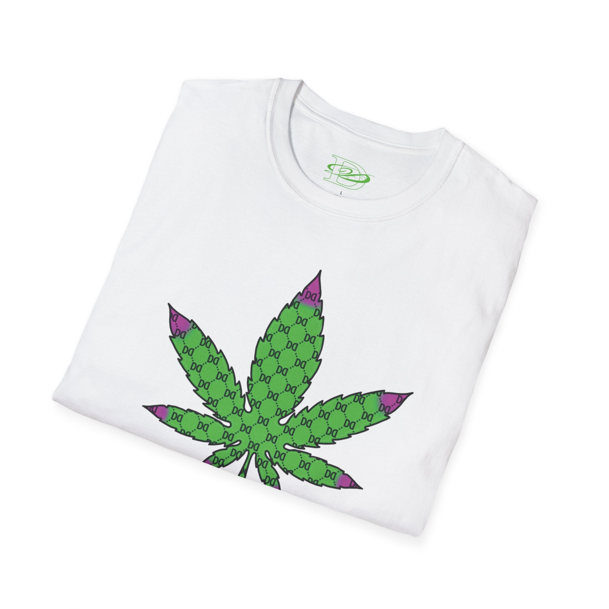 Cannabis Leaf w/the DD Monogram Unisex Softstyle T-Shirt
