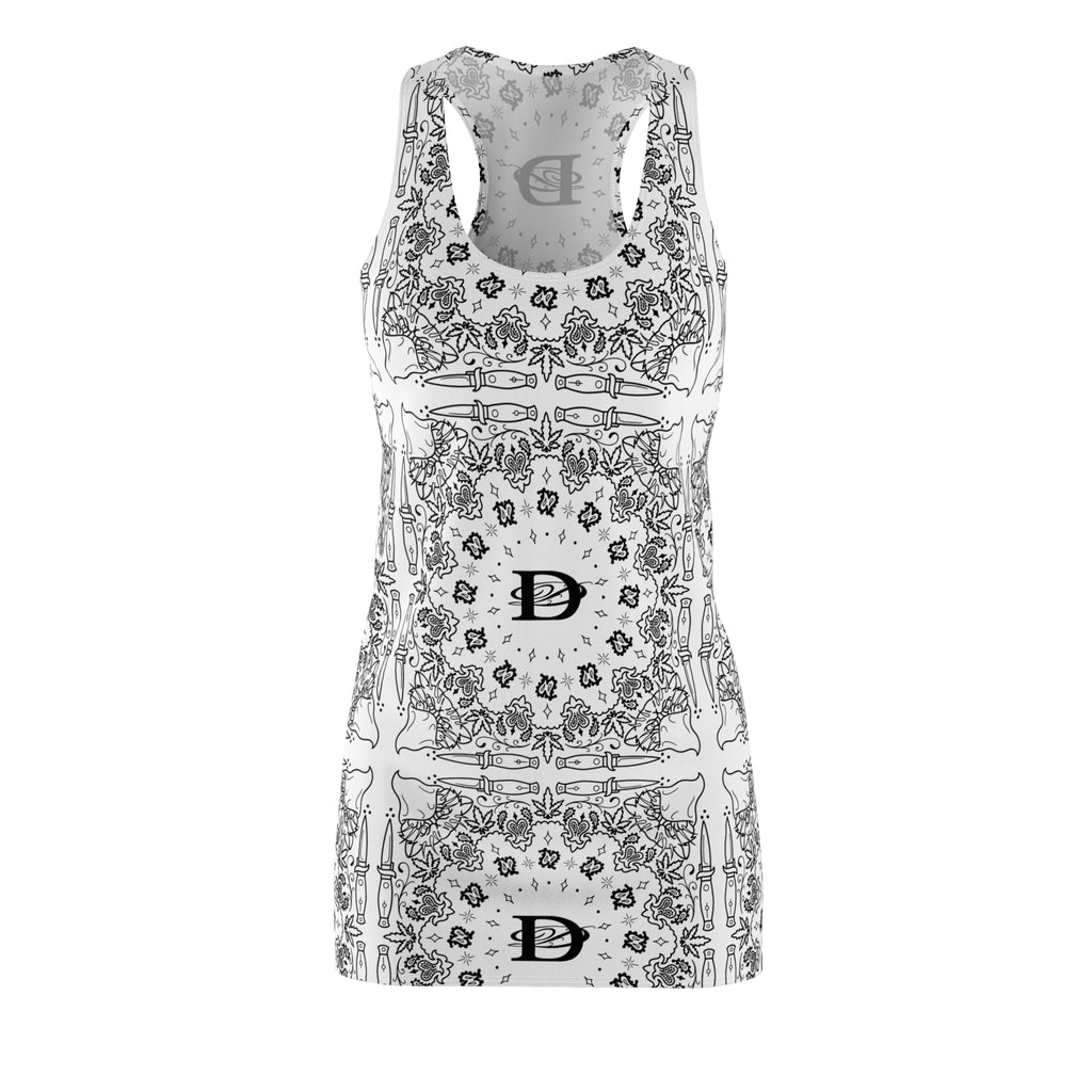 DD Custom Bandana Pattern Women's Racerback Dress AOP