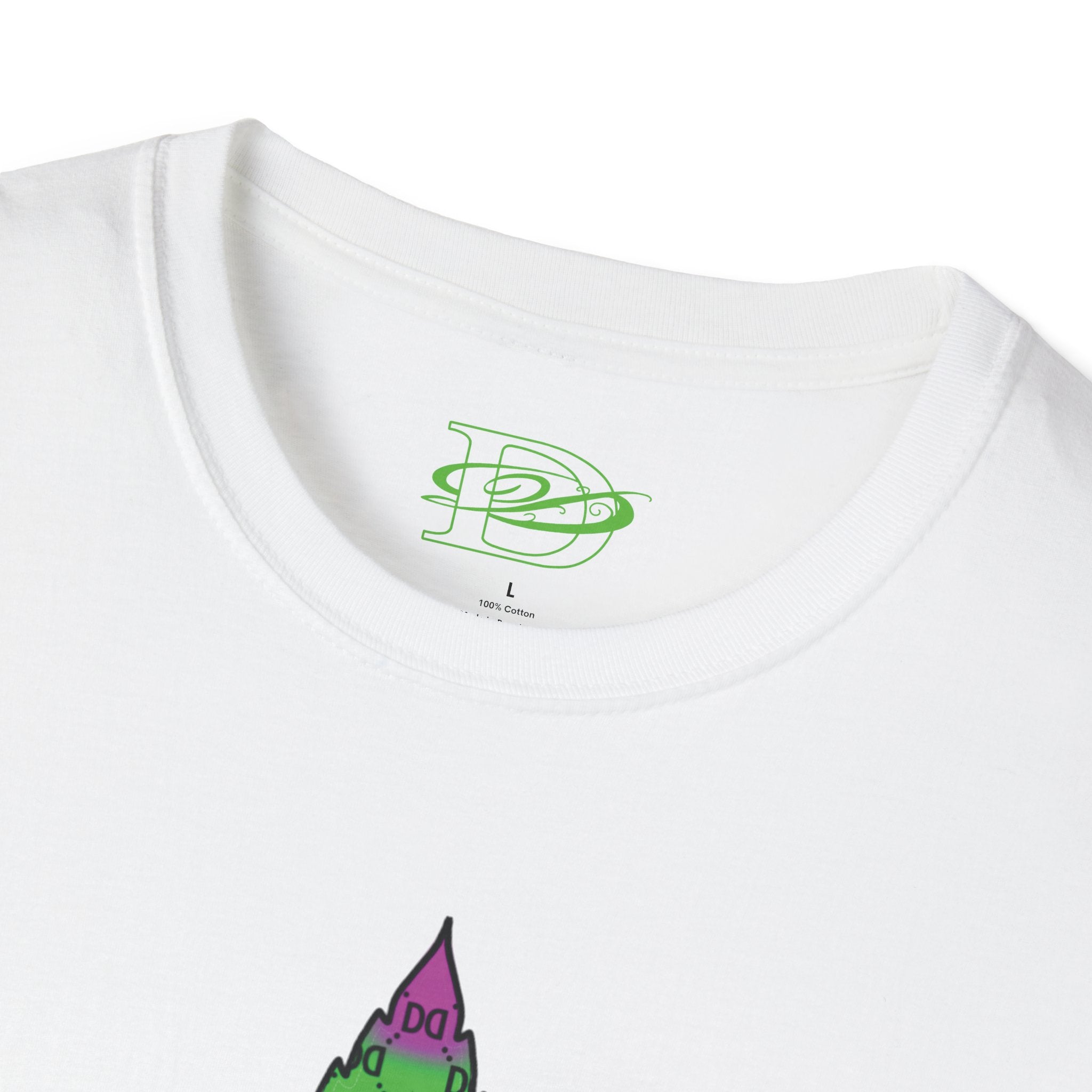 Cannabis Leaf w/the DD Monogram Unisex Softstyle T-Shirt
