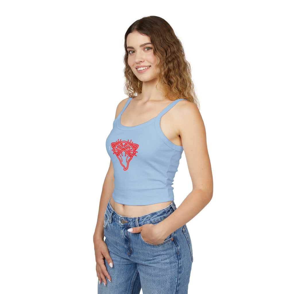 Neon Bandito Panther Design Spaghetti Strap Woman's Tank Top