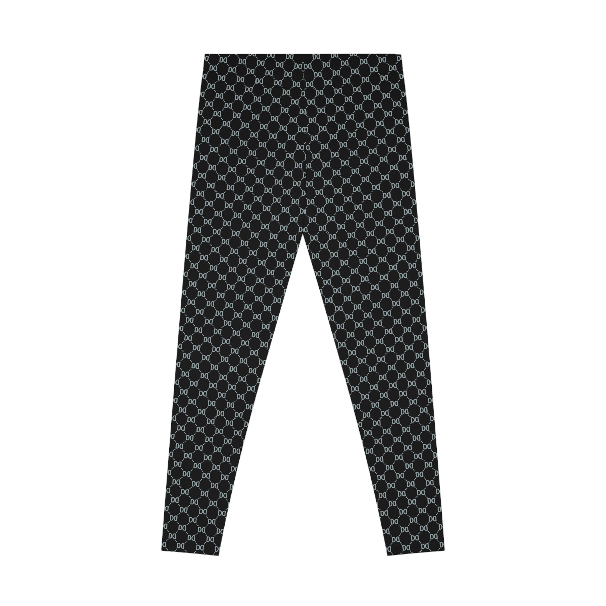 DD Monogram Print | Women's Mid-rise Casual Leggings (AOP), Tattoo, Streetwear, Designer, Fashion