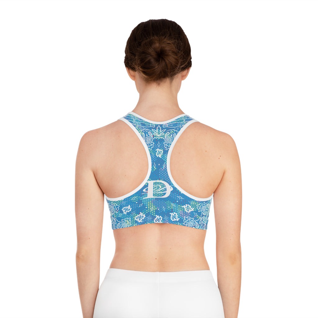 DD Custom Bandana Print W/ Digital Camo Sports Bra AOP