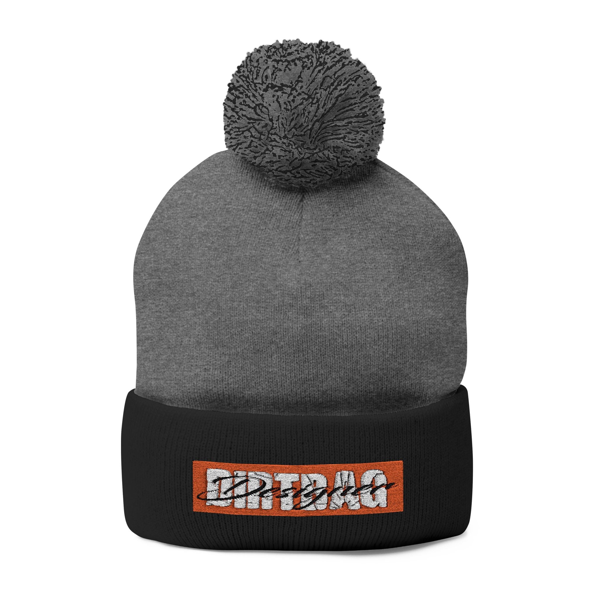 DD Box Logo Embroidered Pom-Pom Knit Beanie
