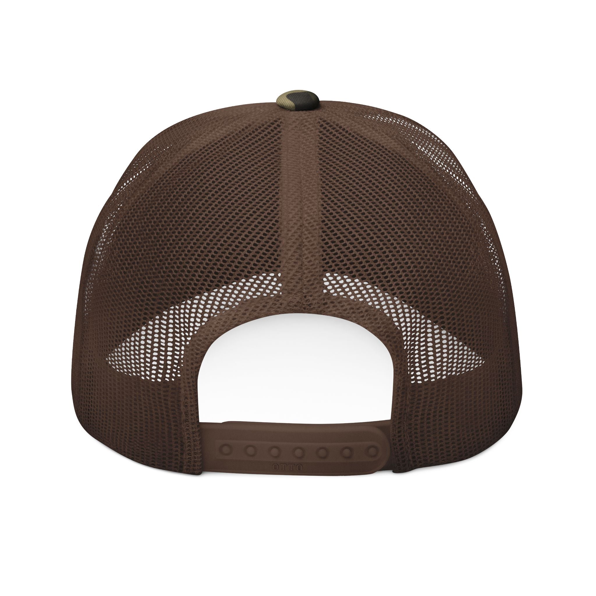 Camouflage Trucker Hat with Embroidered DD Box Logo