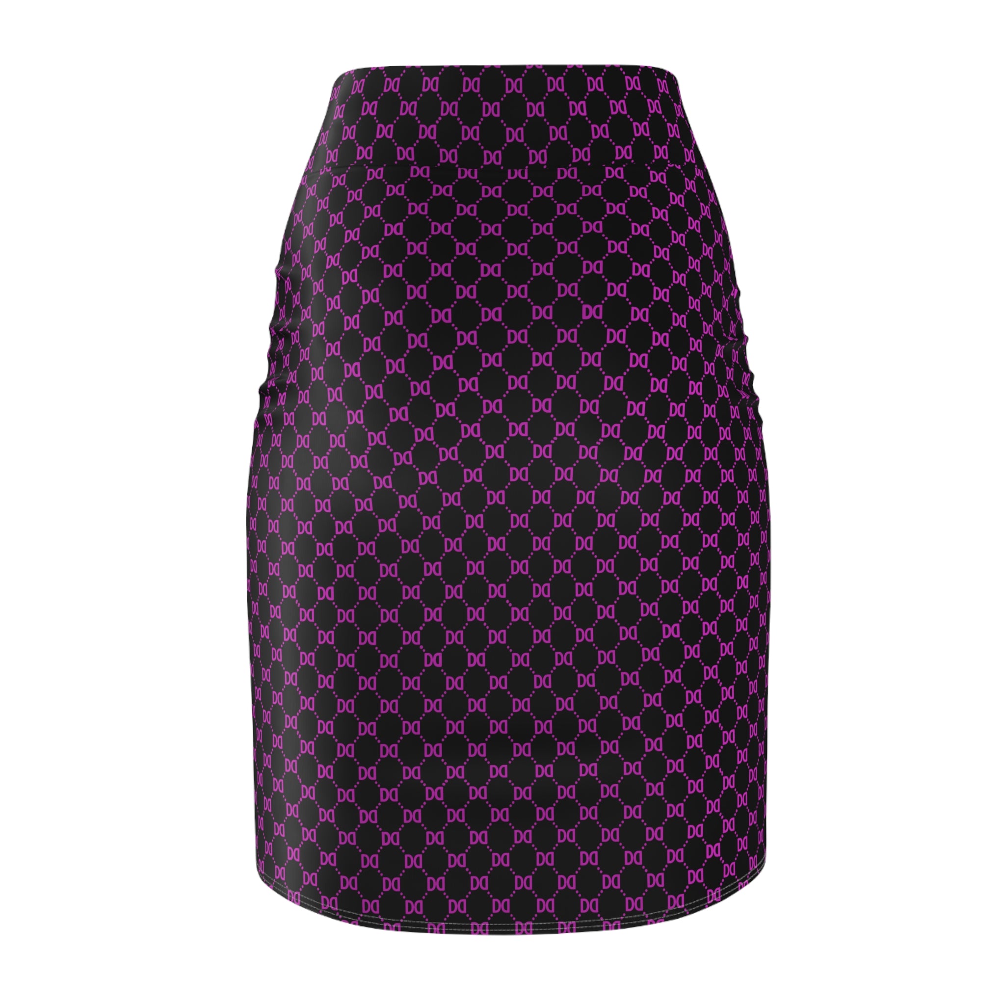 DD Custom Monogram Print Women's Pencil Skirt AOP