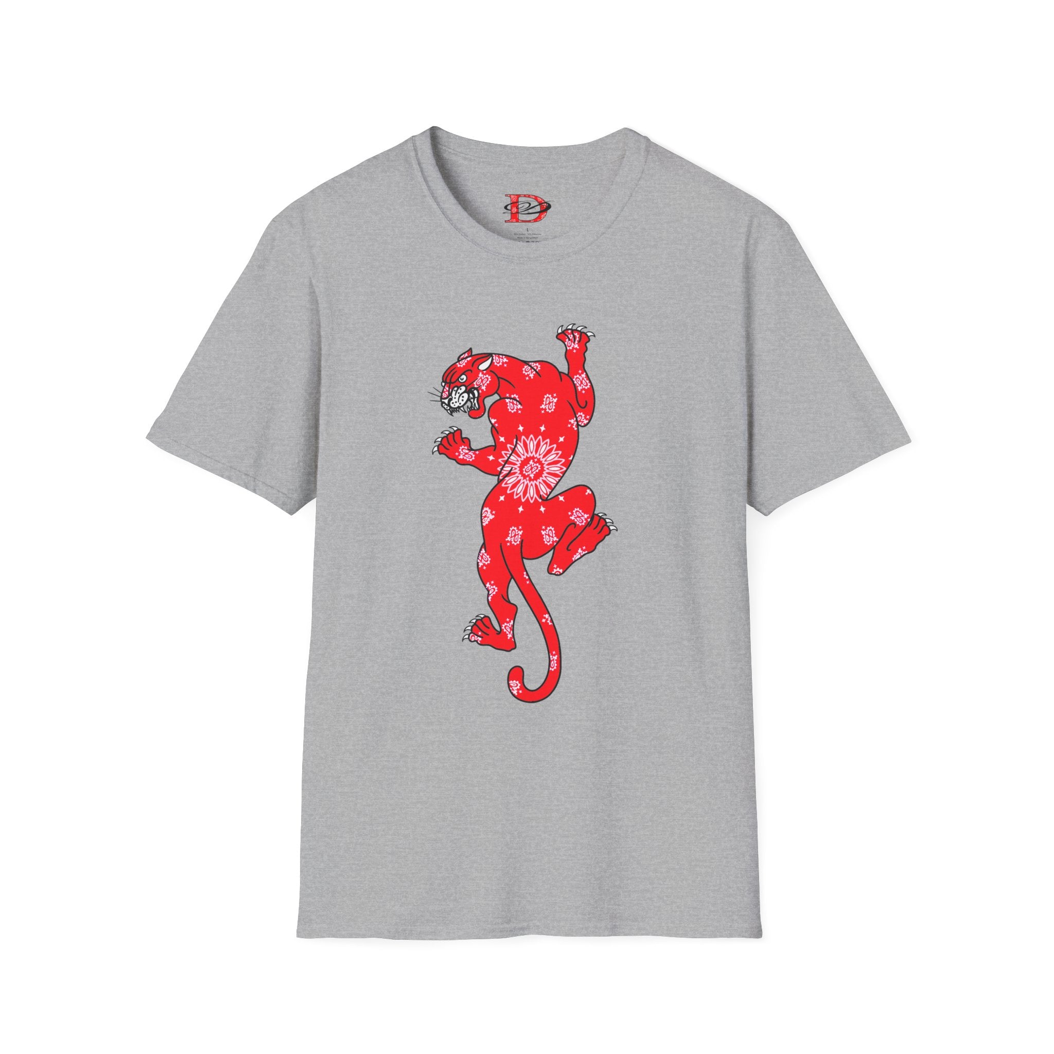 DD Climbing Panther w/Bandana Design Softstyle Unisex T-Shirt